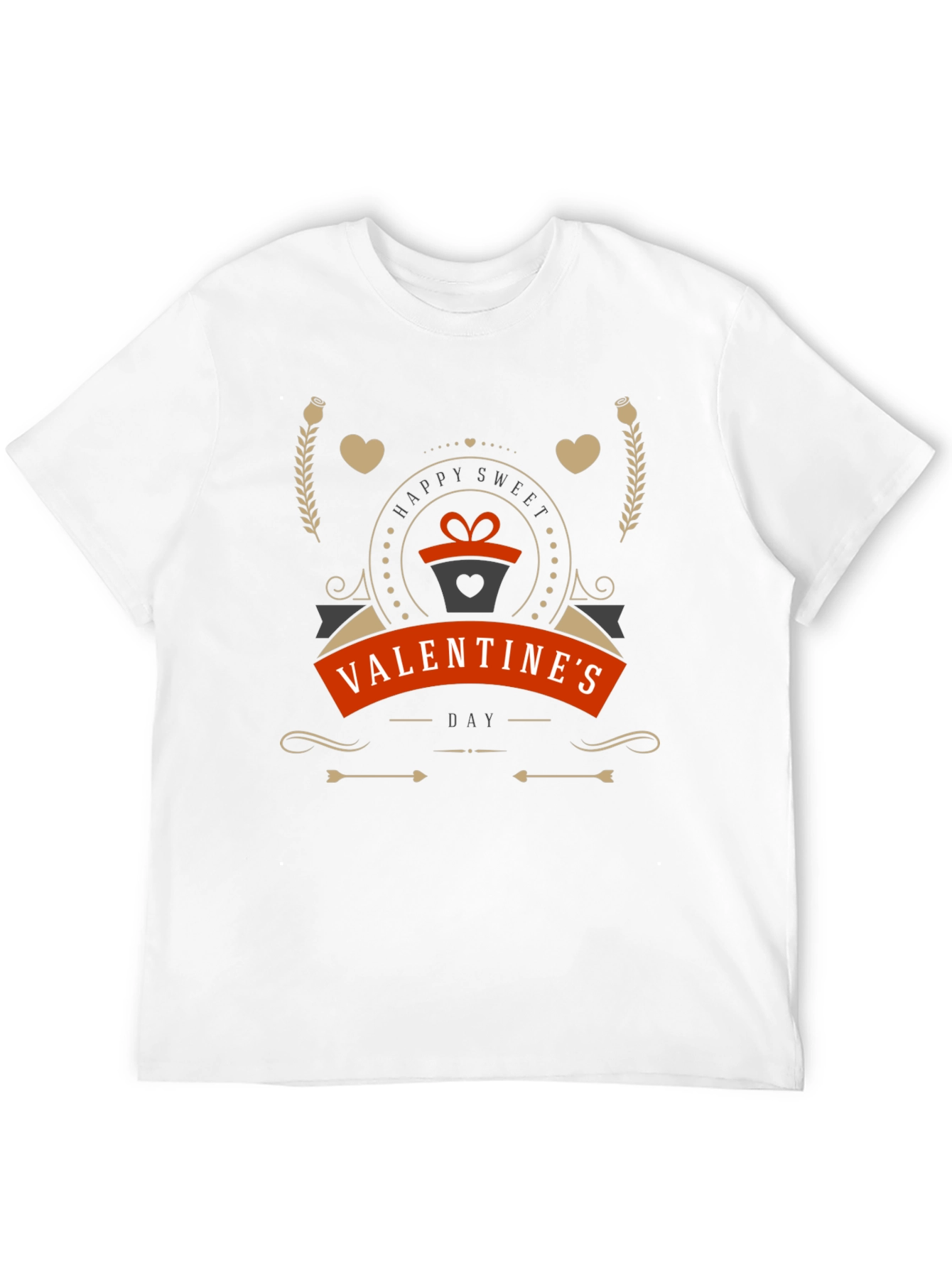 Sweet Valentines Day Graphic Tee - Stylish Black T-Shirt