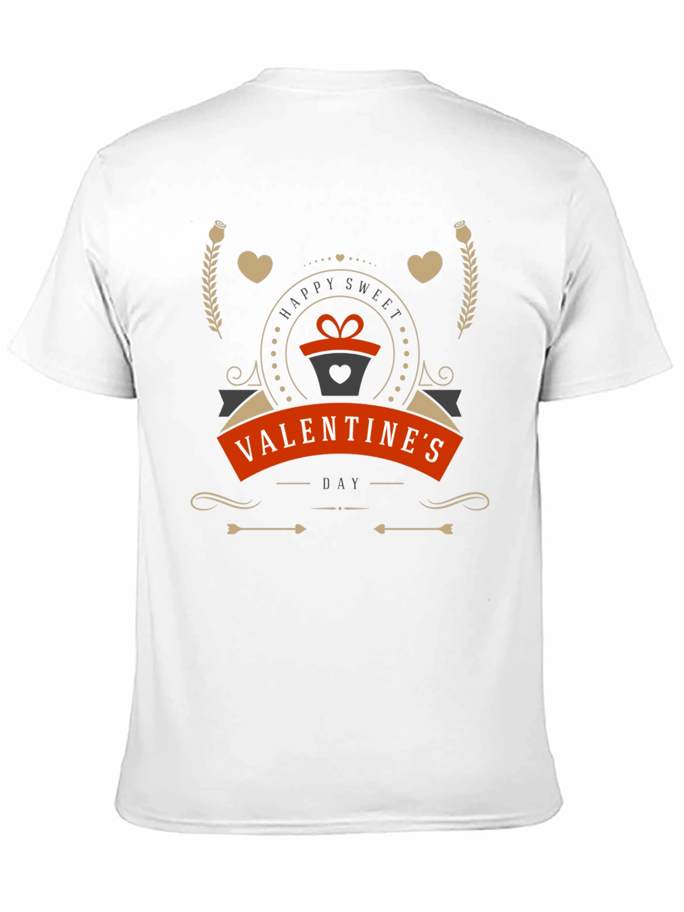 Sweet Valentines Day Graphic Tee - Stylish Black T-Shirt