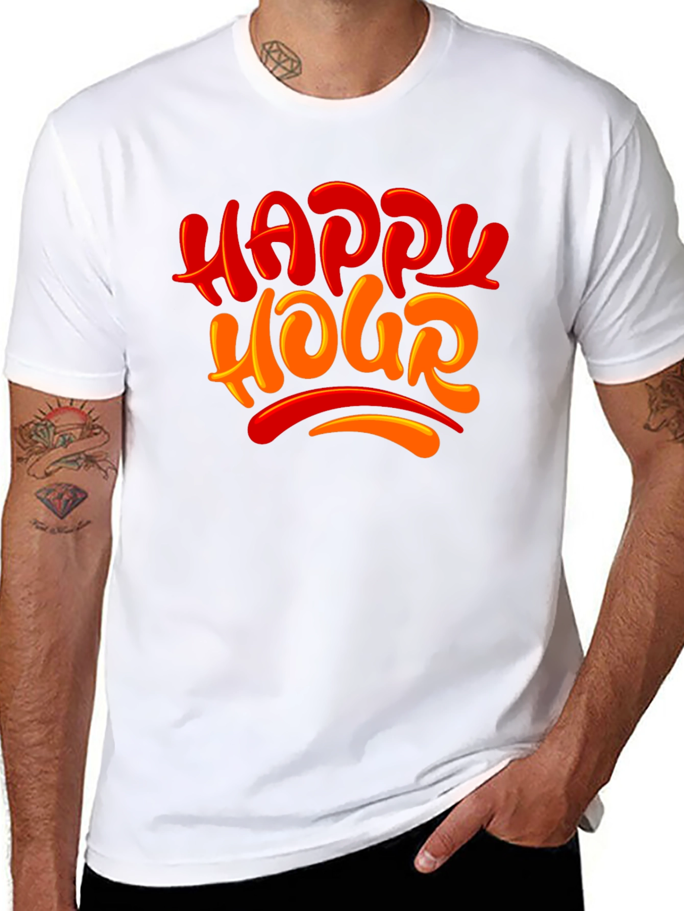 Happy Hour Graphic Tee - Black