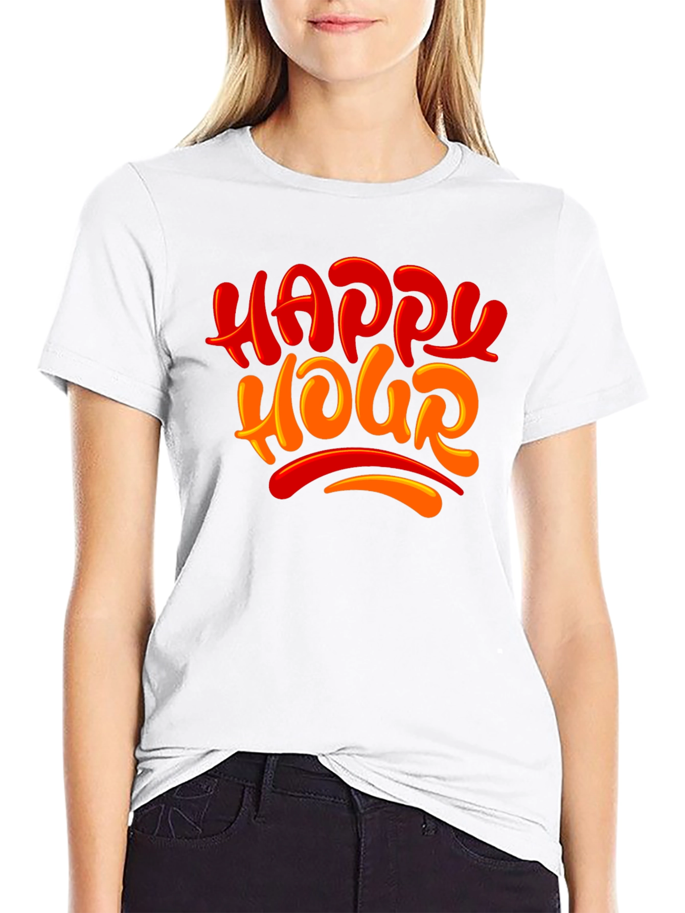 Happy Hour Graphic Tee - Black