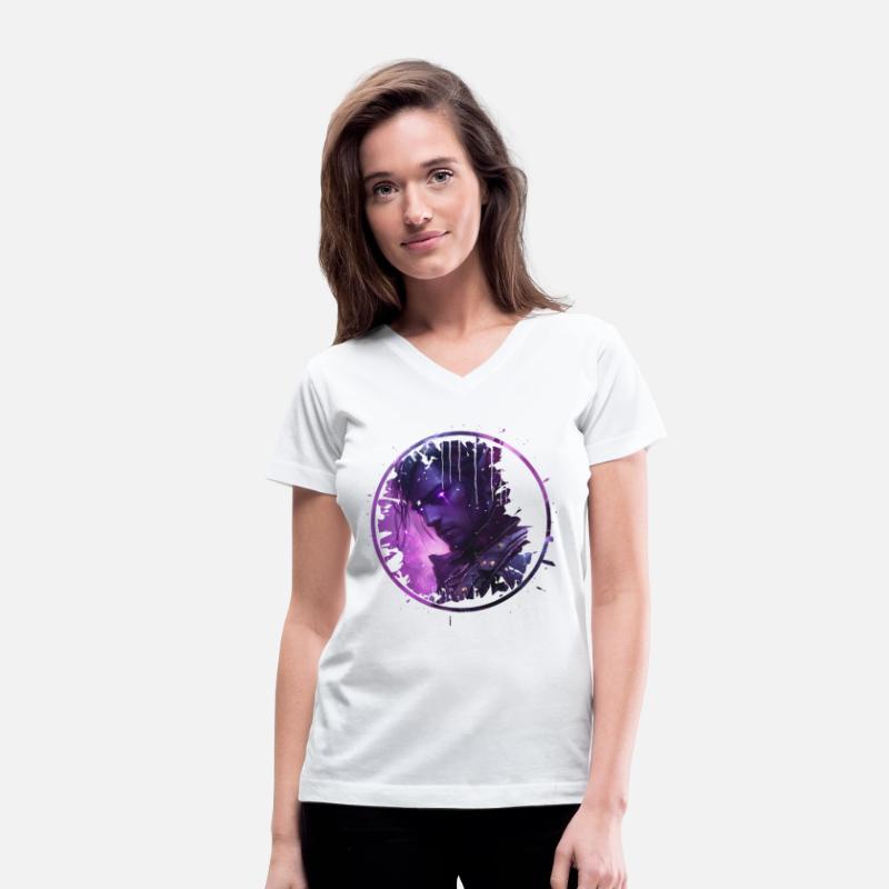 Violet Aura With Glowing Elf Warrior