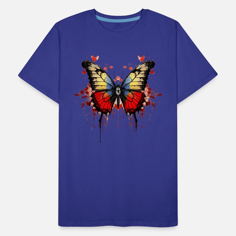 Vivid Butterfly with Splatter Background