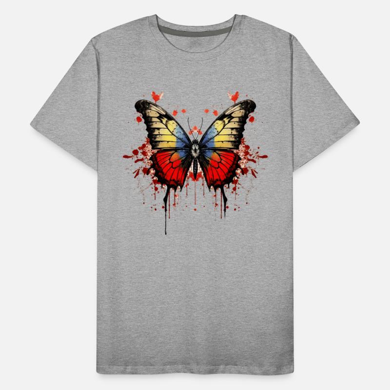Vivid Butterfly with Splatter Background