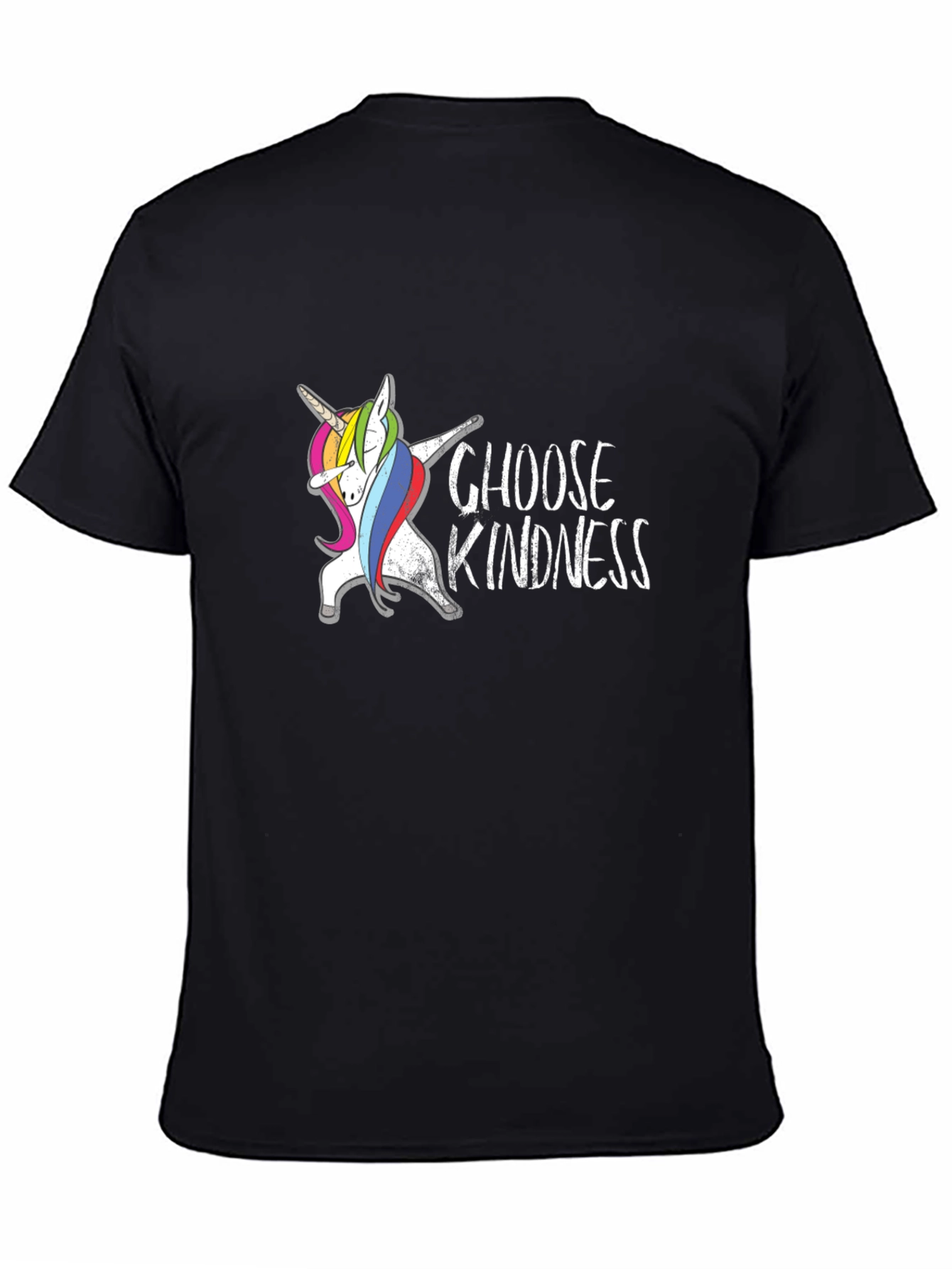 Choose Kindness Unicorn Dabbing Black T-Shirt