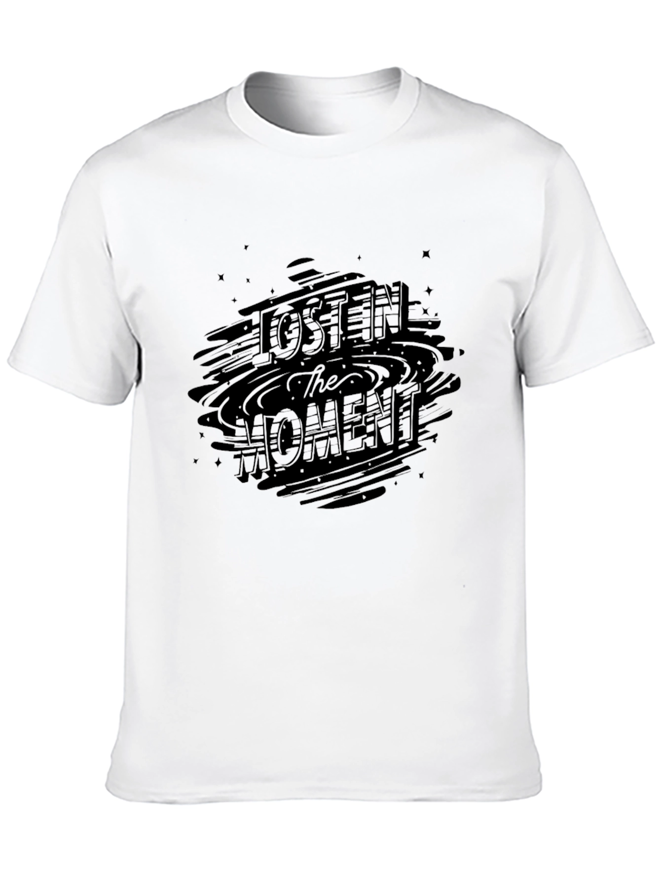 Lost in the Moment Black Graphic Tee