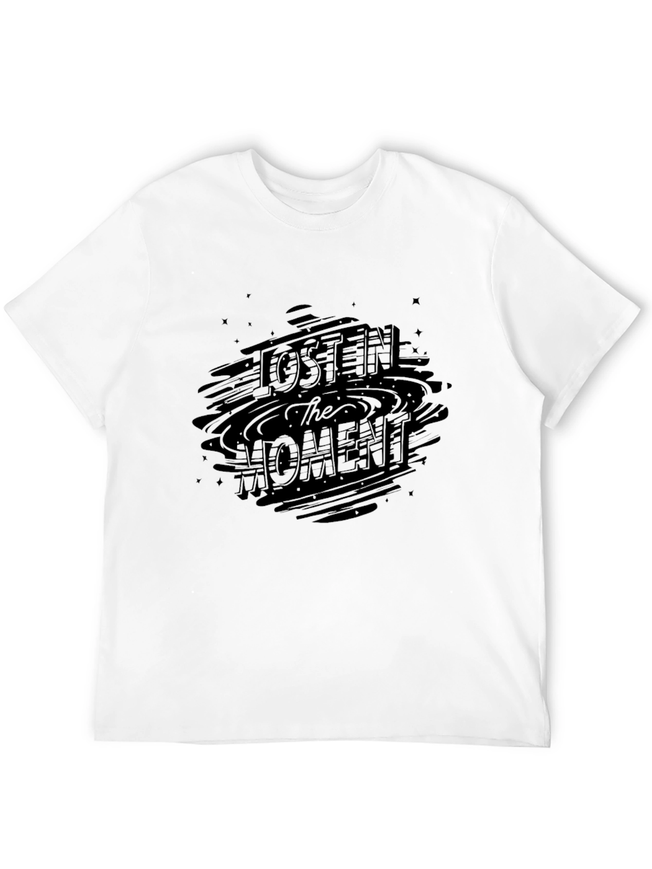 Lost in the Moment Black Graphic Tee