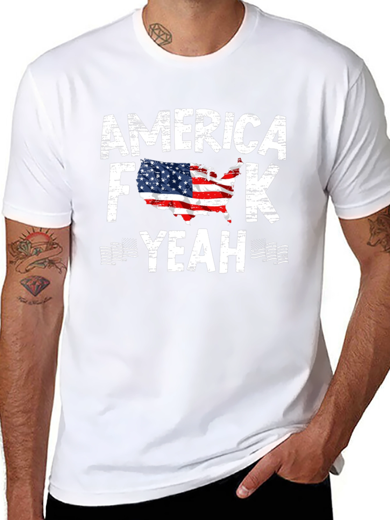 America F*ck Yeah T-Shirt USA Patriotic Design