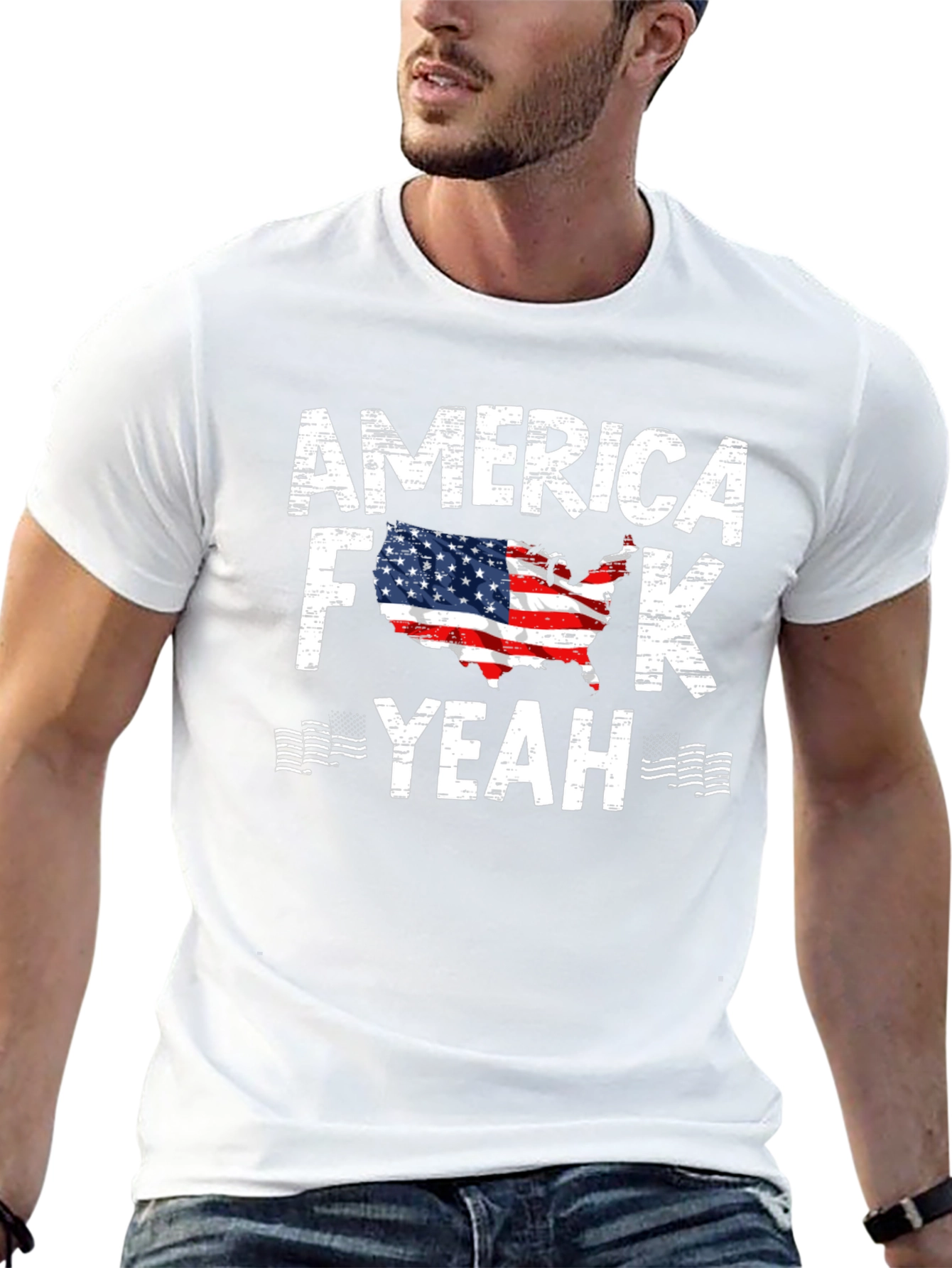 America F*ck Yeah T-Shirt USA Patriotic Design