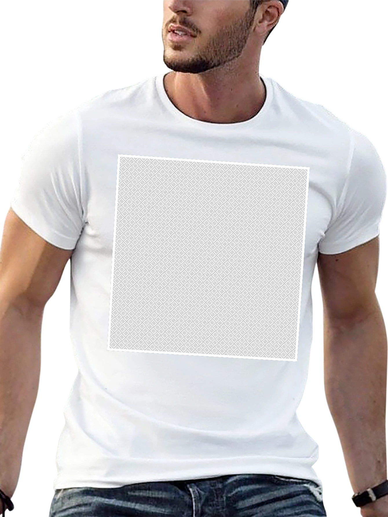 Modern Pattern T-Shirt - Stylish Geometric Tee