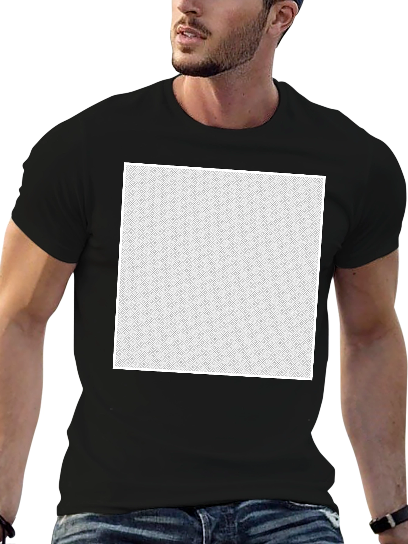 Modern Pattern T-Shirt - Stylish Geometric Tee