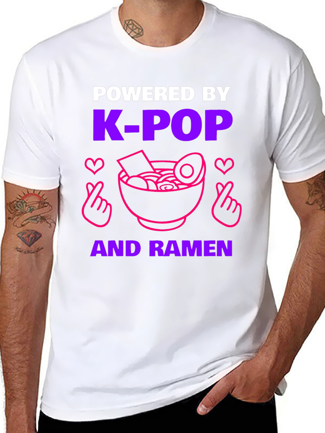 K-Pop & Ramen Powered T-Shirt