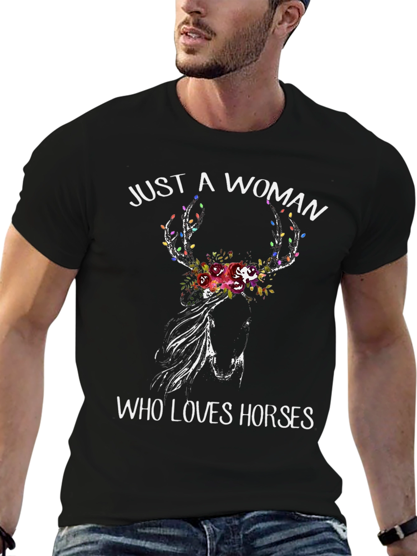 Woman Who Loves Horses Graphic Tee