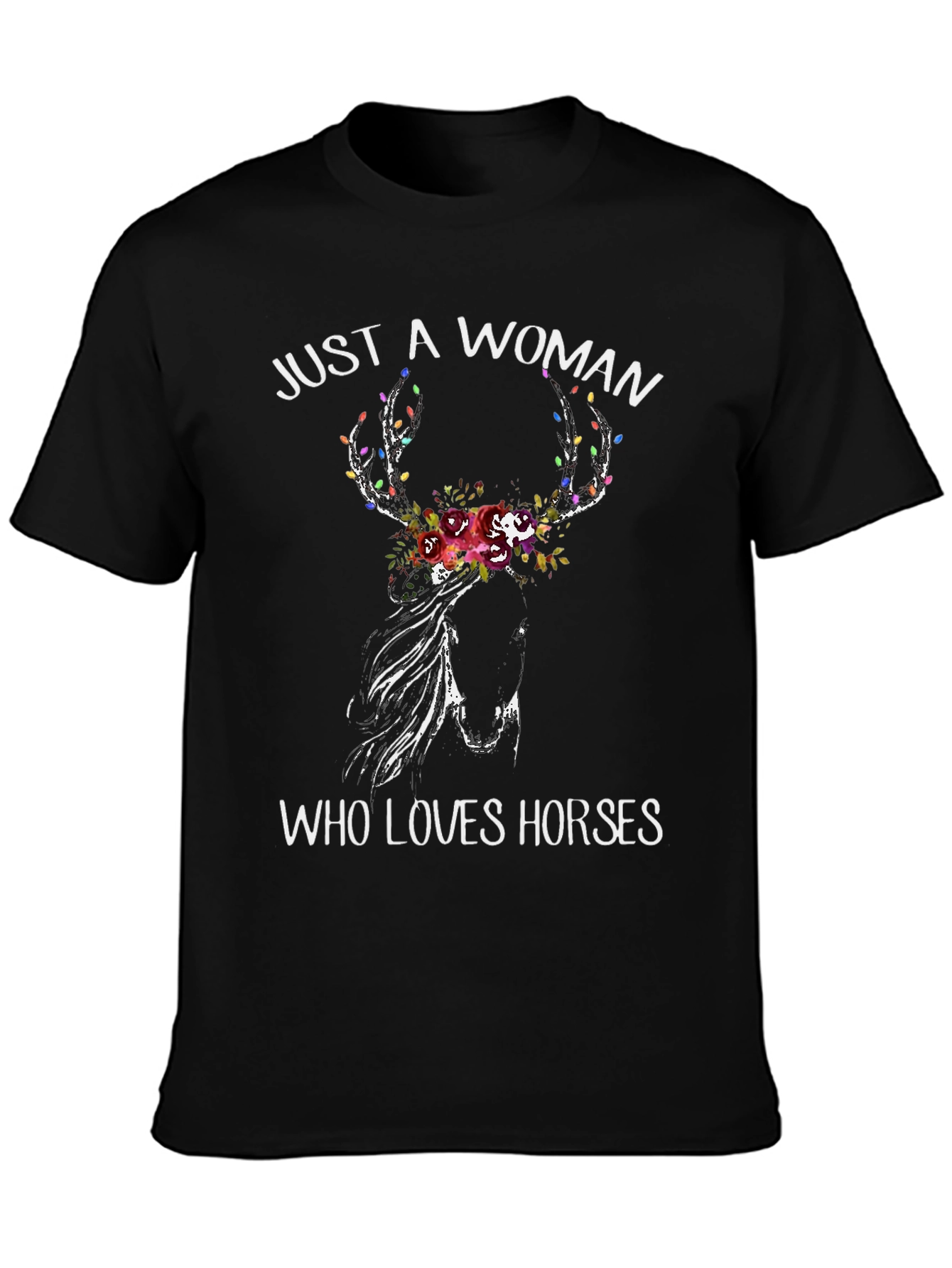 Woman Who Loves Horses Graphic Tee