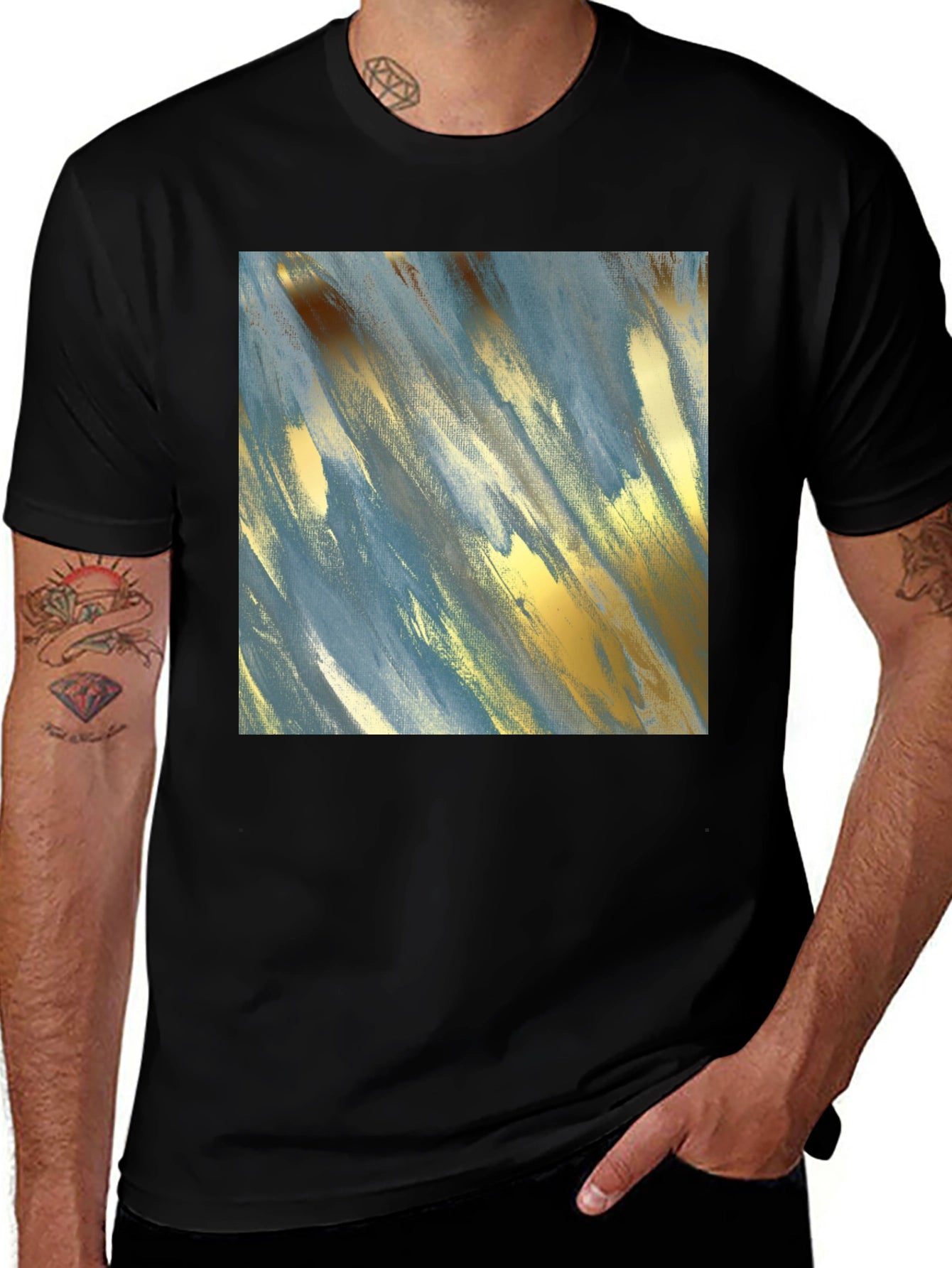 Abstract Art T-Shirt - Modern Brushstroke Design