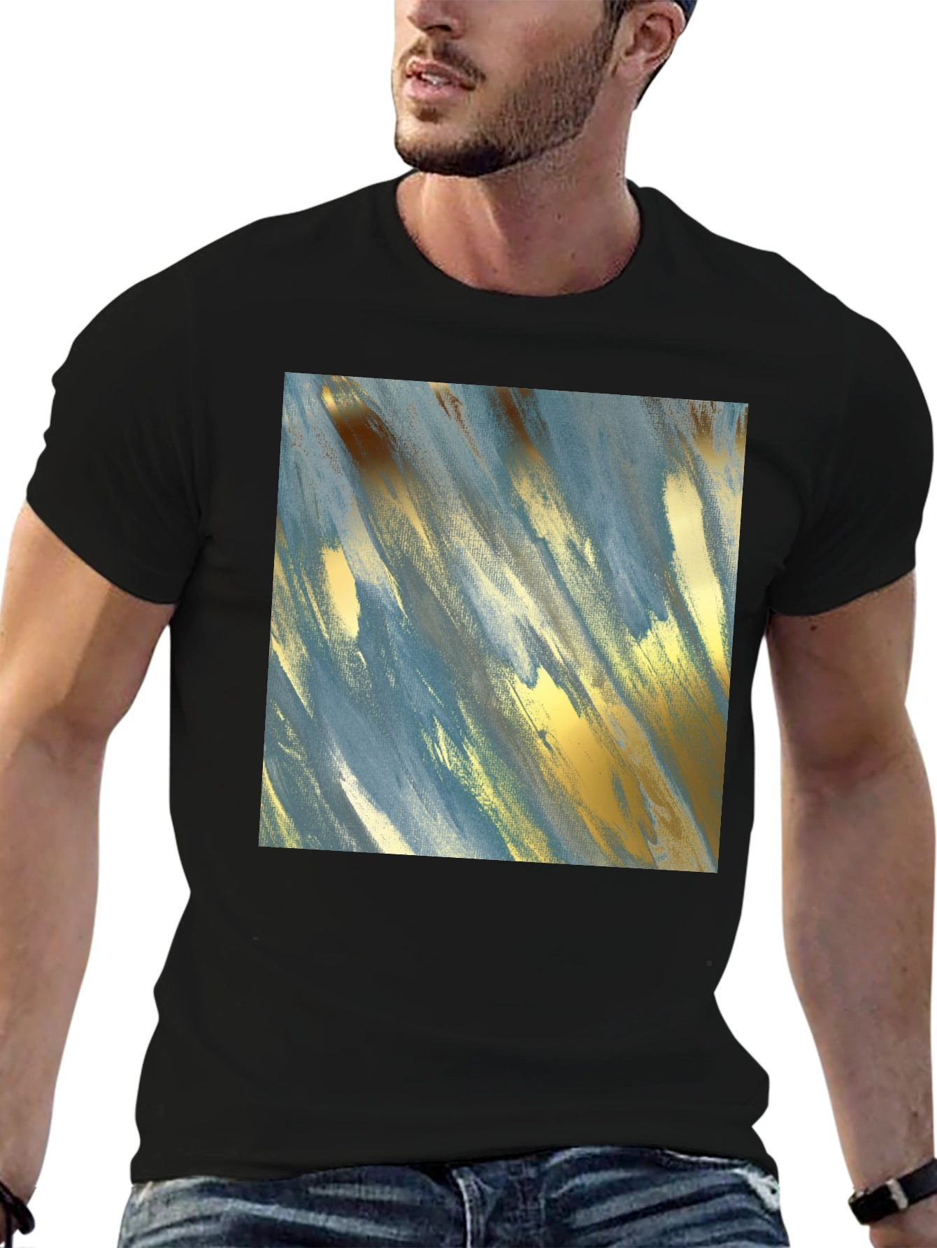 Abstract Art T-Shirt - Modern Brushstroke Design