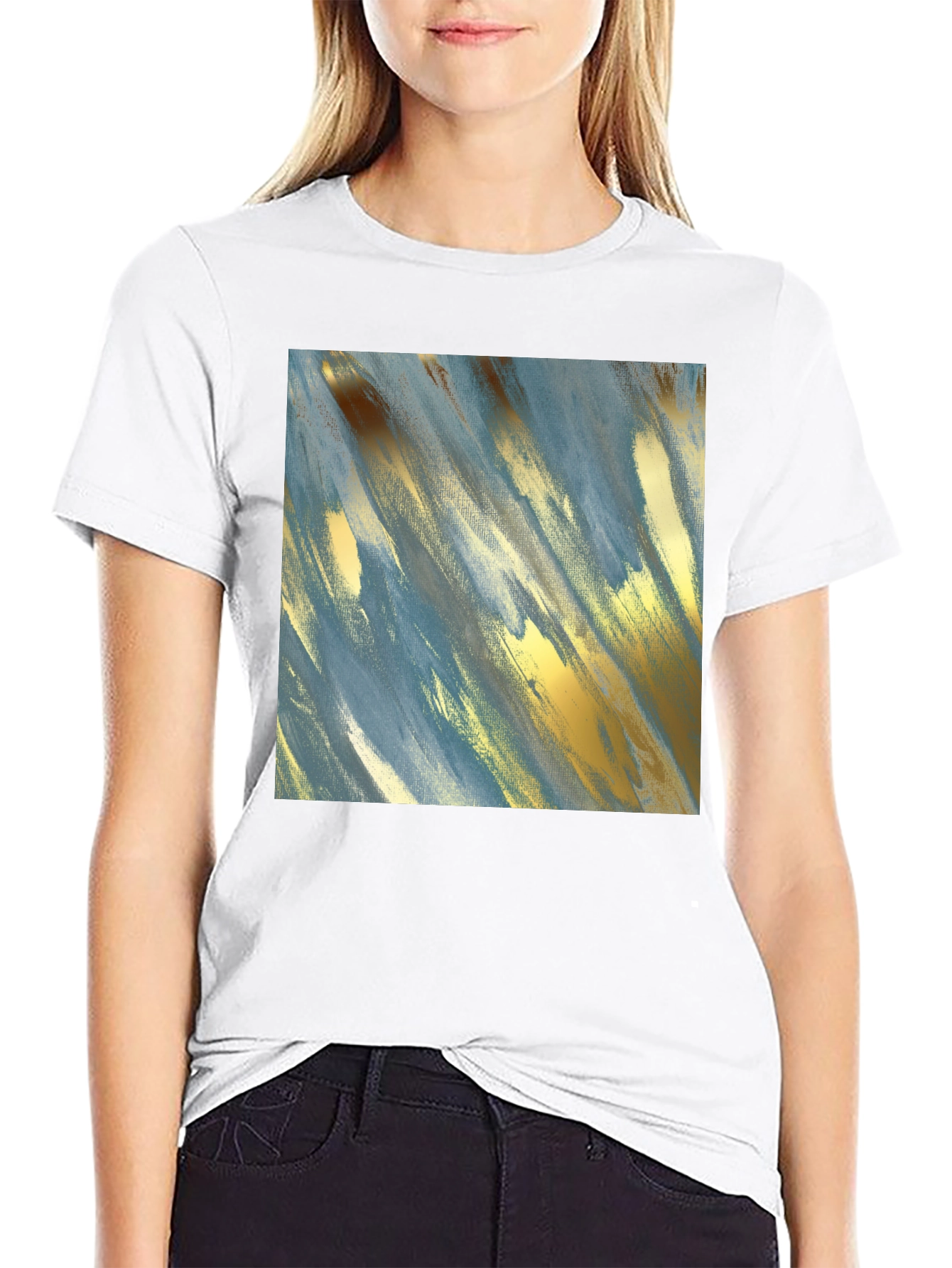 Abstract Art T-Shirt - Modern Brushstroke Design
