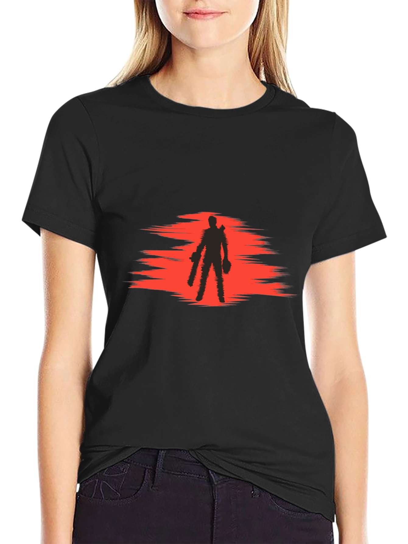 Silhouette Gamer Black T-Shirt