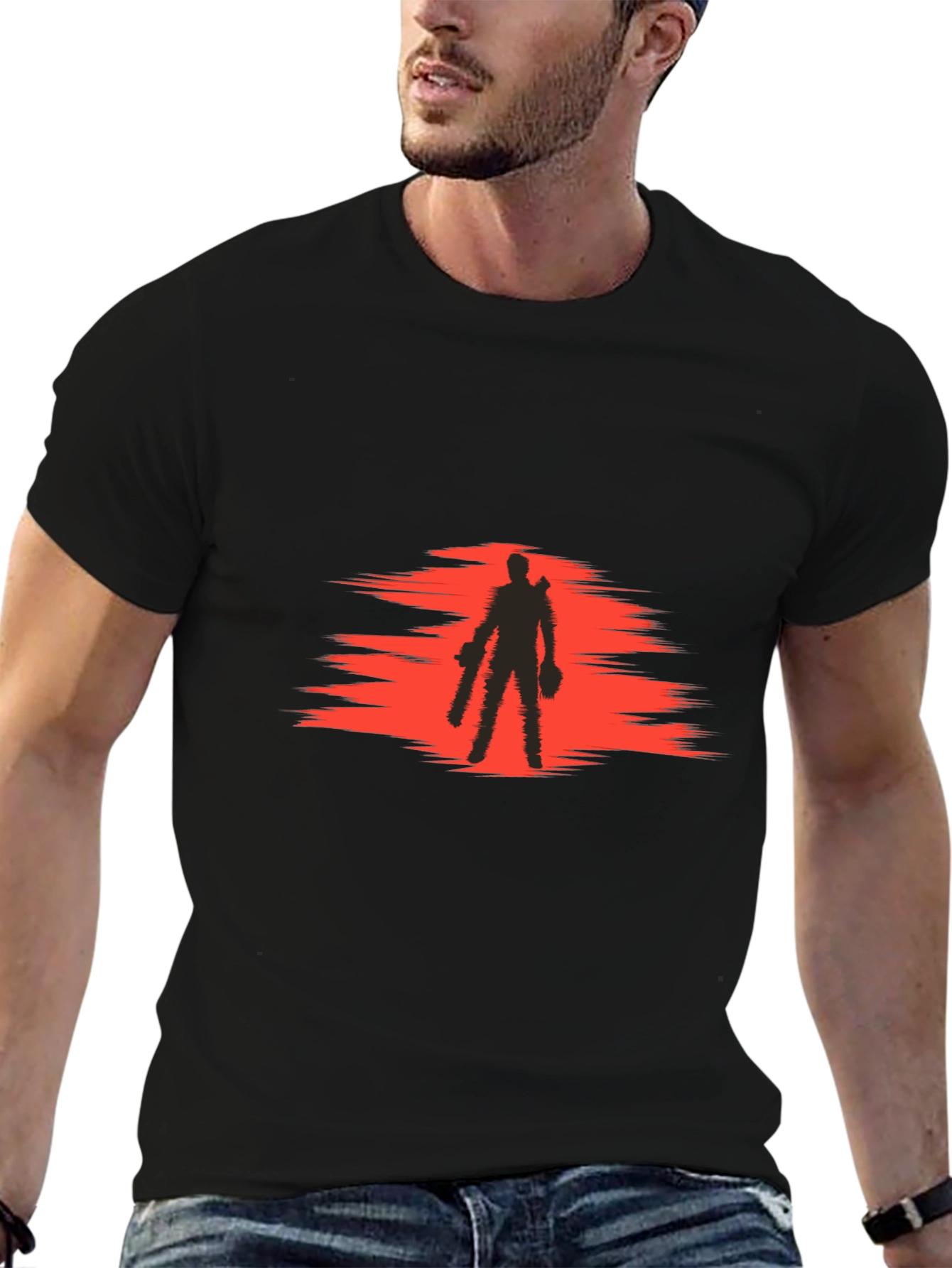 Silhouette Gamer Black T-Shirt