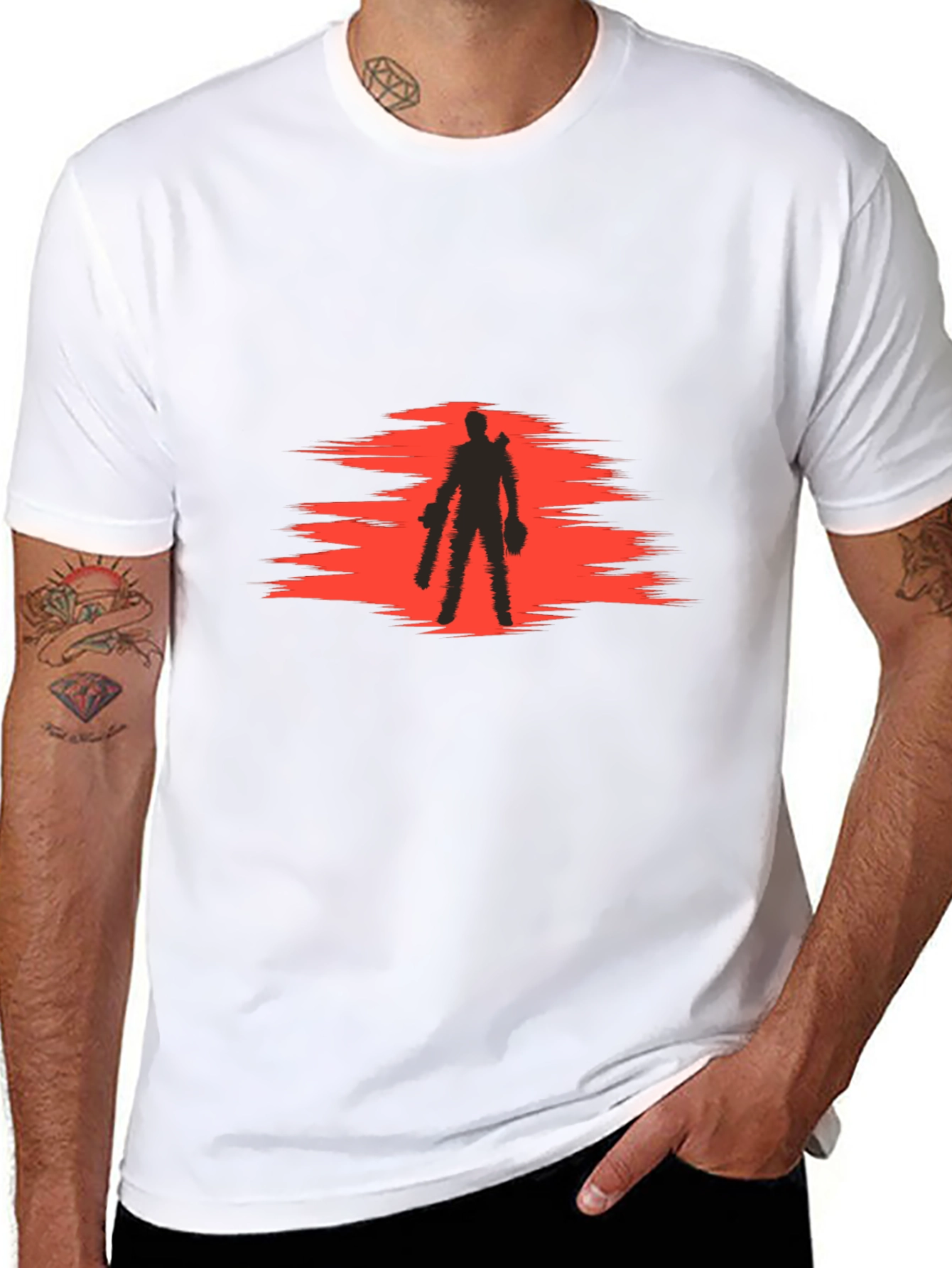 Silhouette Gamer Black T-Shirt