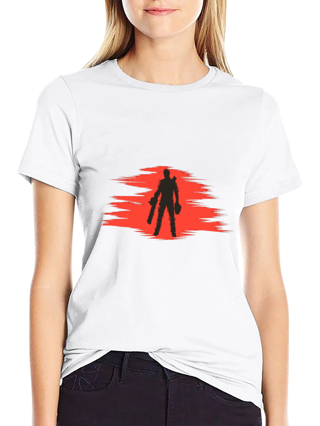 Silhouette Gamer Black T-Shirt
