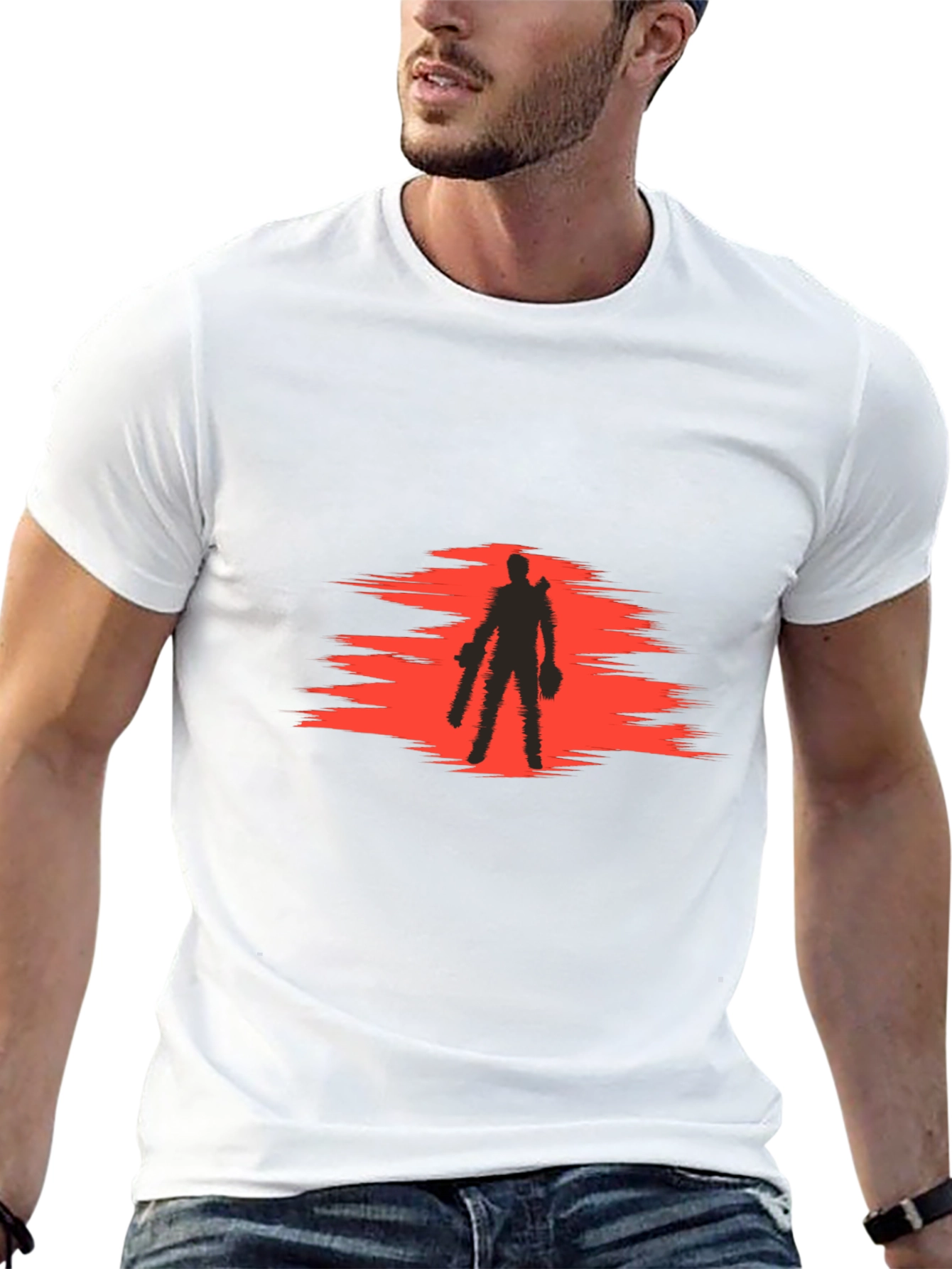 Silhouette Gamer Black T-Shirt