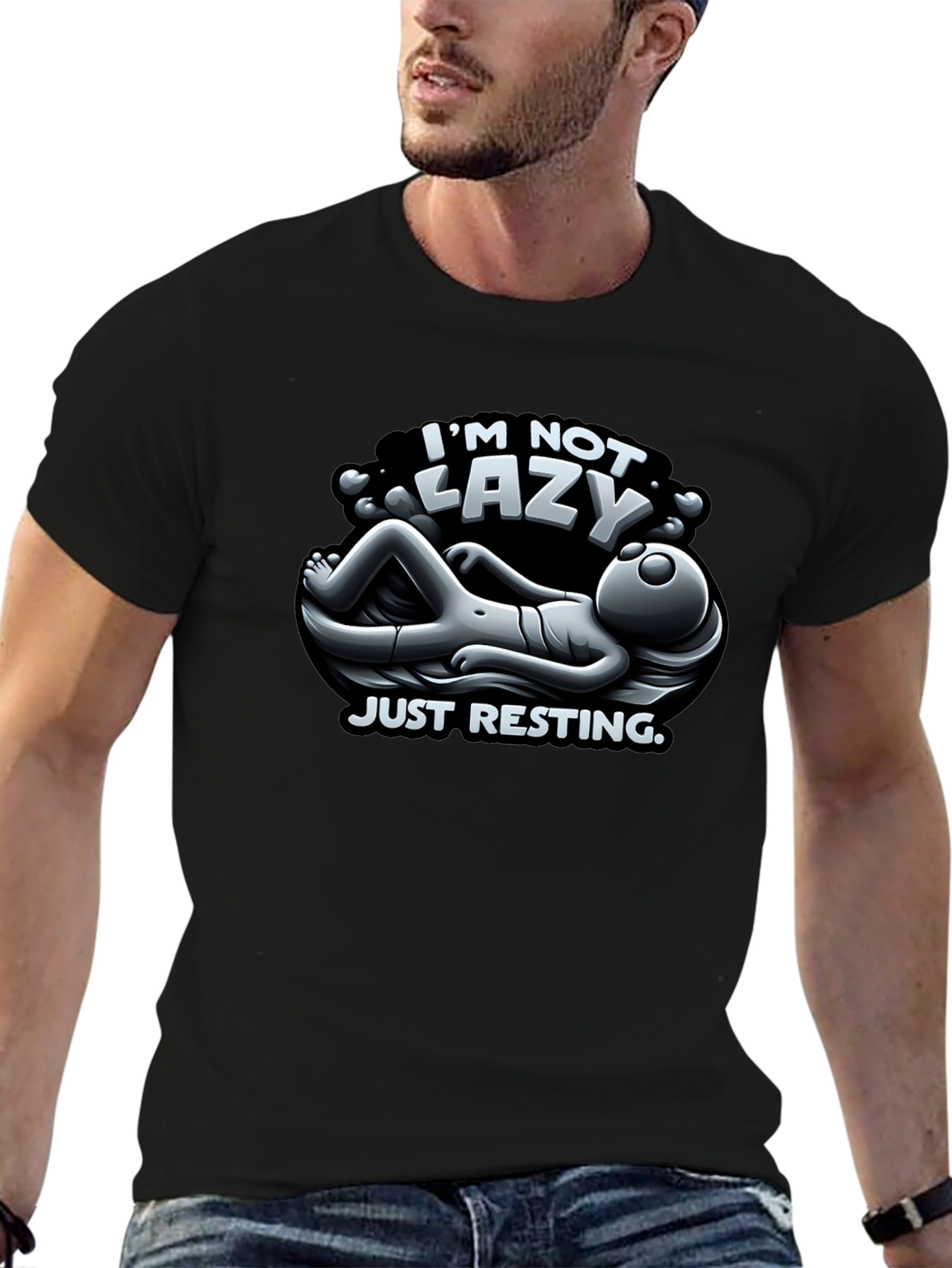 Im Not Lazy T-Shirt - Funny Resting Alien Tee