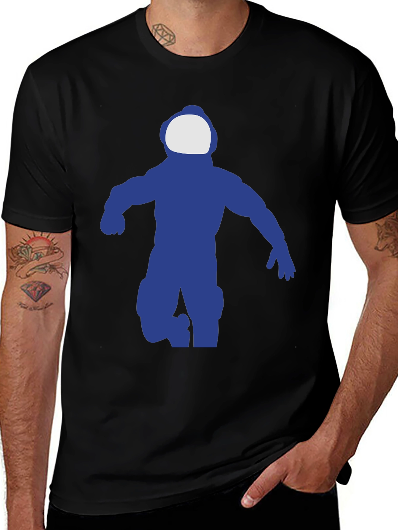 Astronaut T-Shirt - Classic Black Crew Neck Tee
