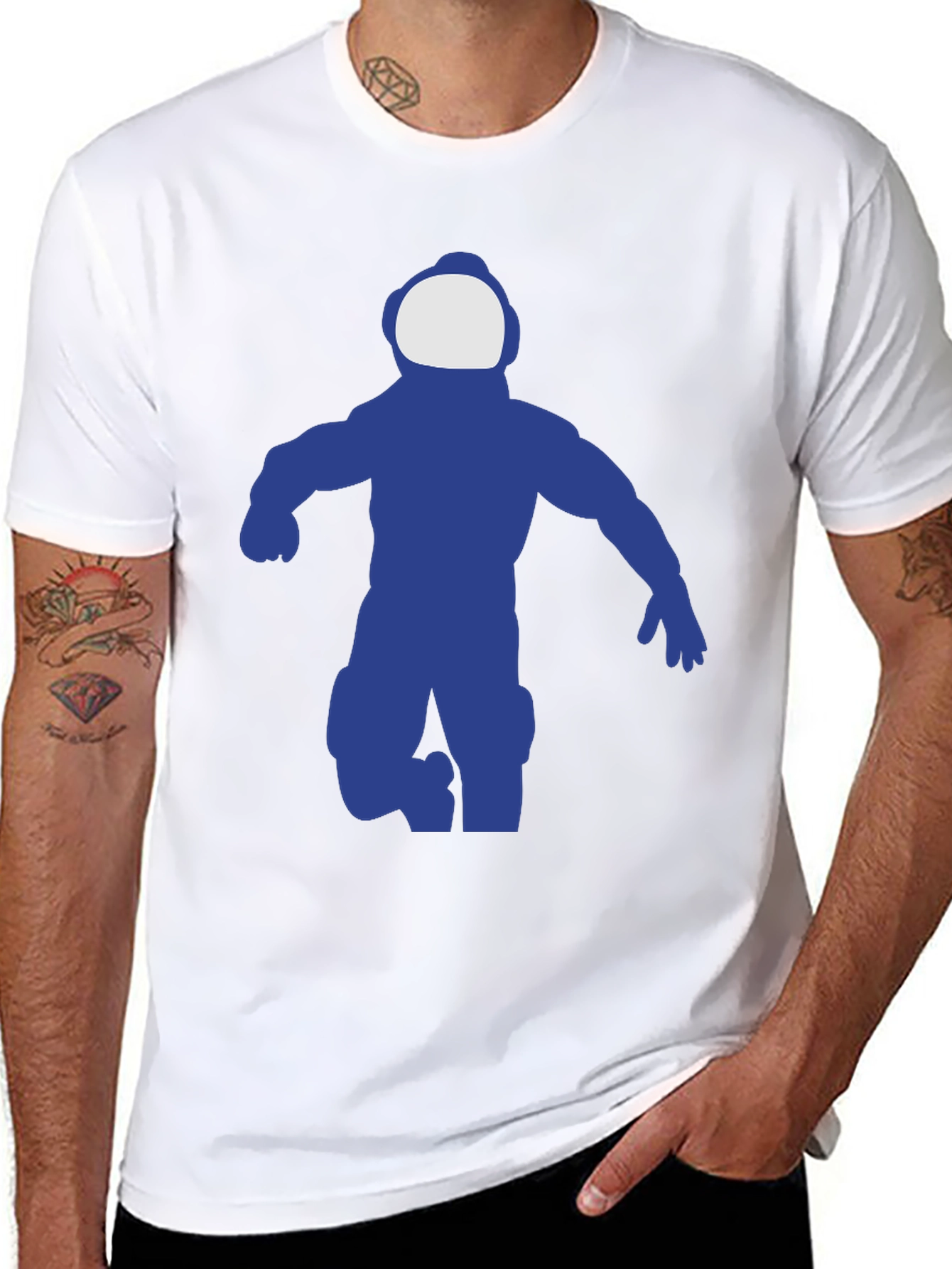 Astronaut T-Shirt - Classic Black Crew Neck Tee