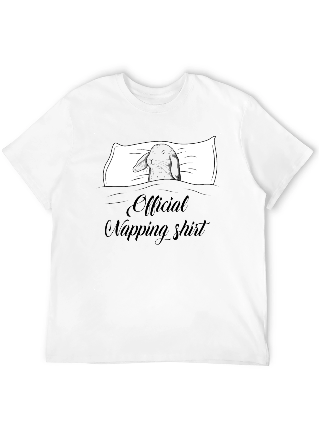 Official Napping Shirt - Rabbit In Bed Graphic Tee