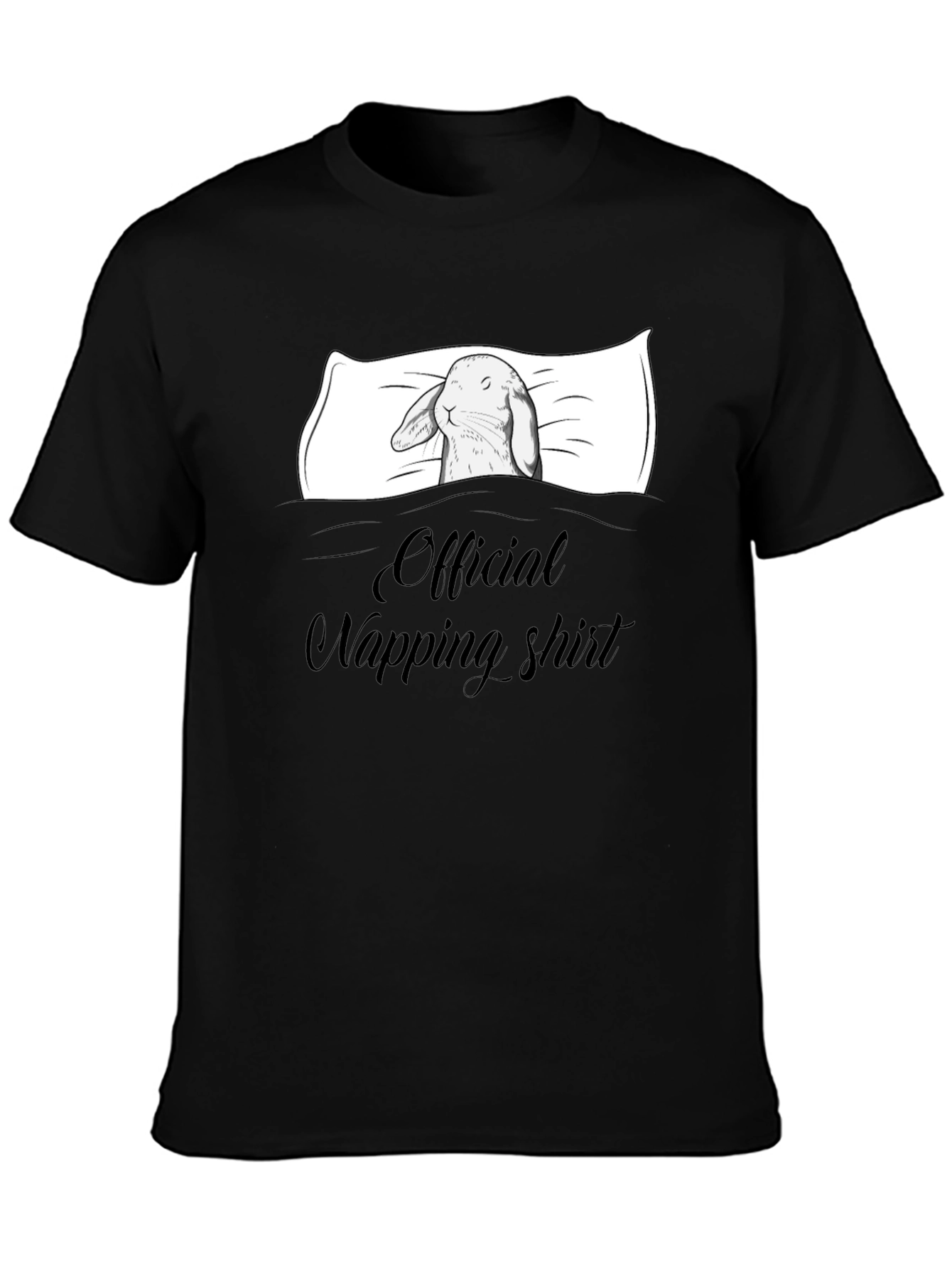 Official Napping Shirt - Rabbit In Bed Graphic Tee