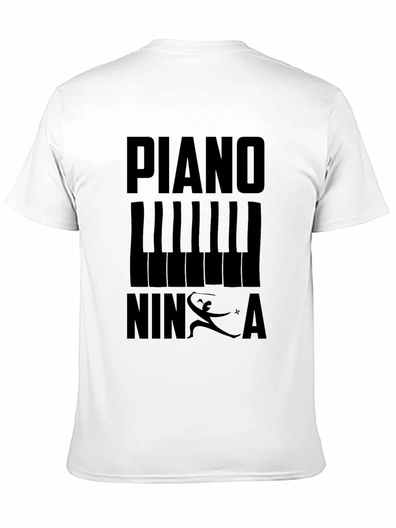 Piano Ninja Black T-Shirt - Unique Music Lover Tee
