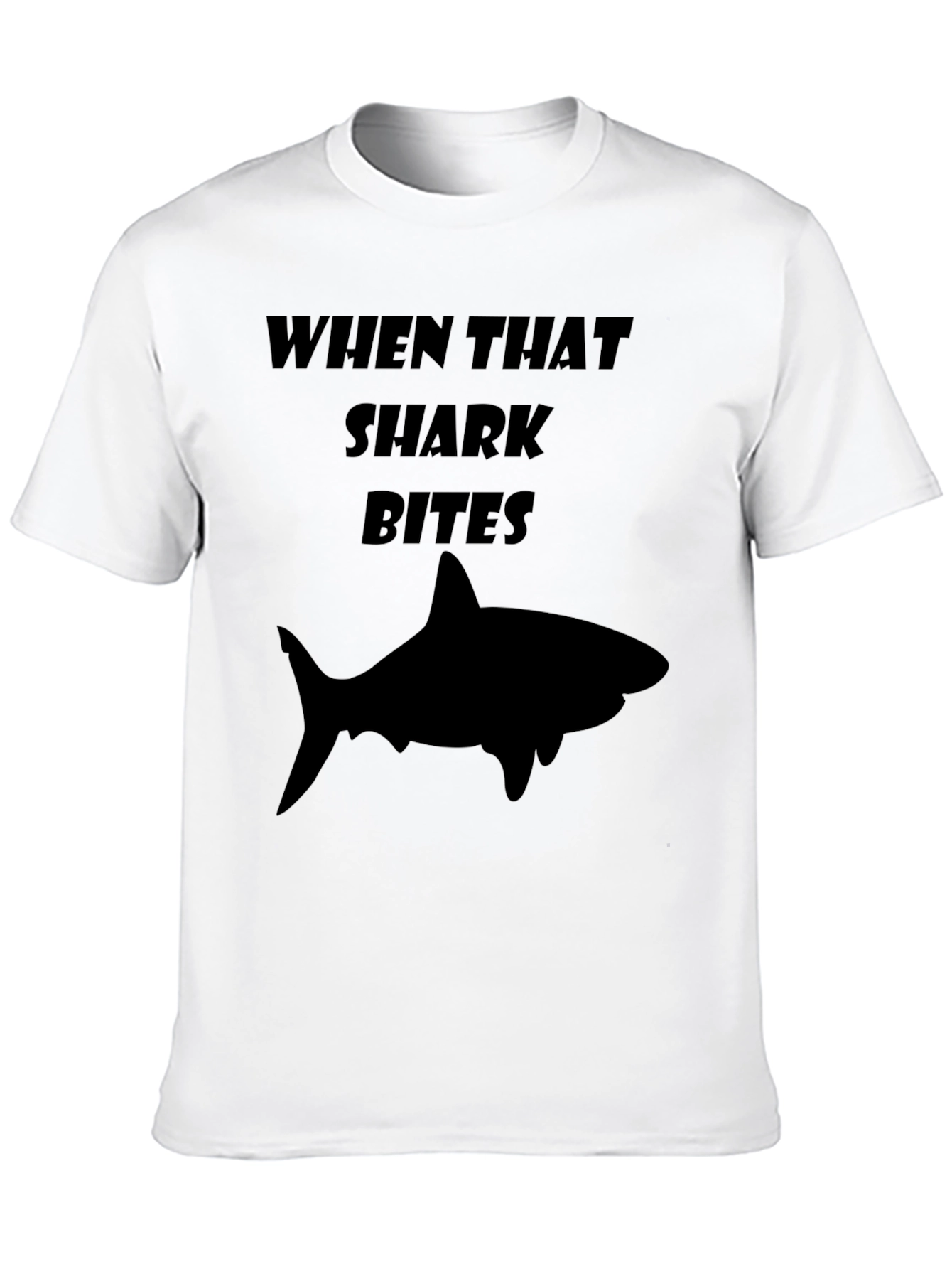 Shark Bites T-Shirt - Black Graphic Tee