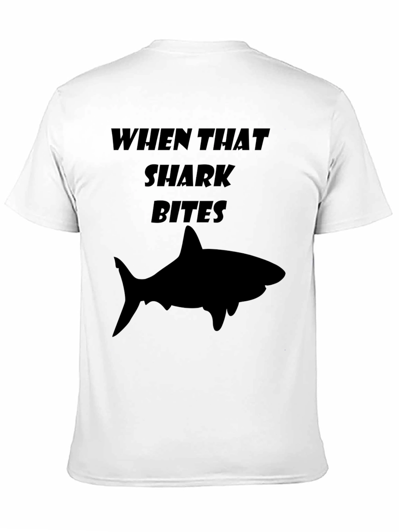 Shark Bites T-Shirt - Black Graphic Tee