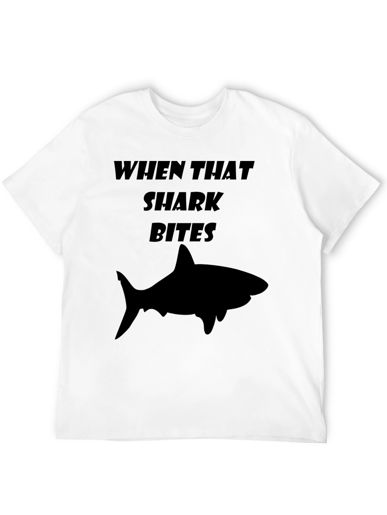 Shark Bites T-Shirt - Black Graphic Tee