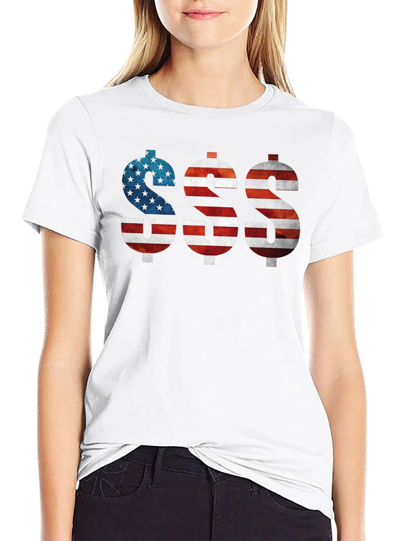 American Flag Dollar Sign T-Shirt - Patriotic Pride