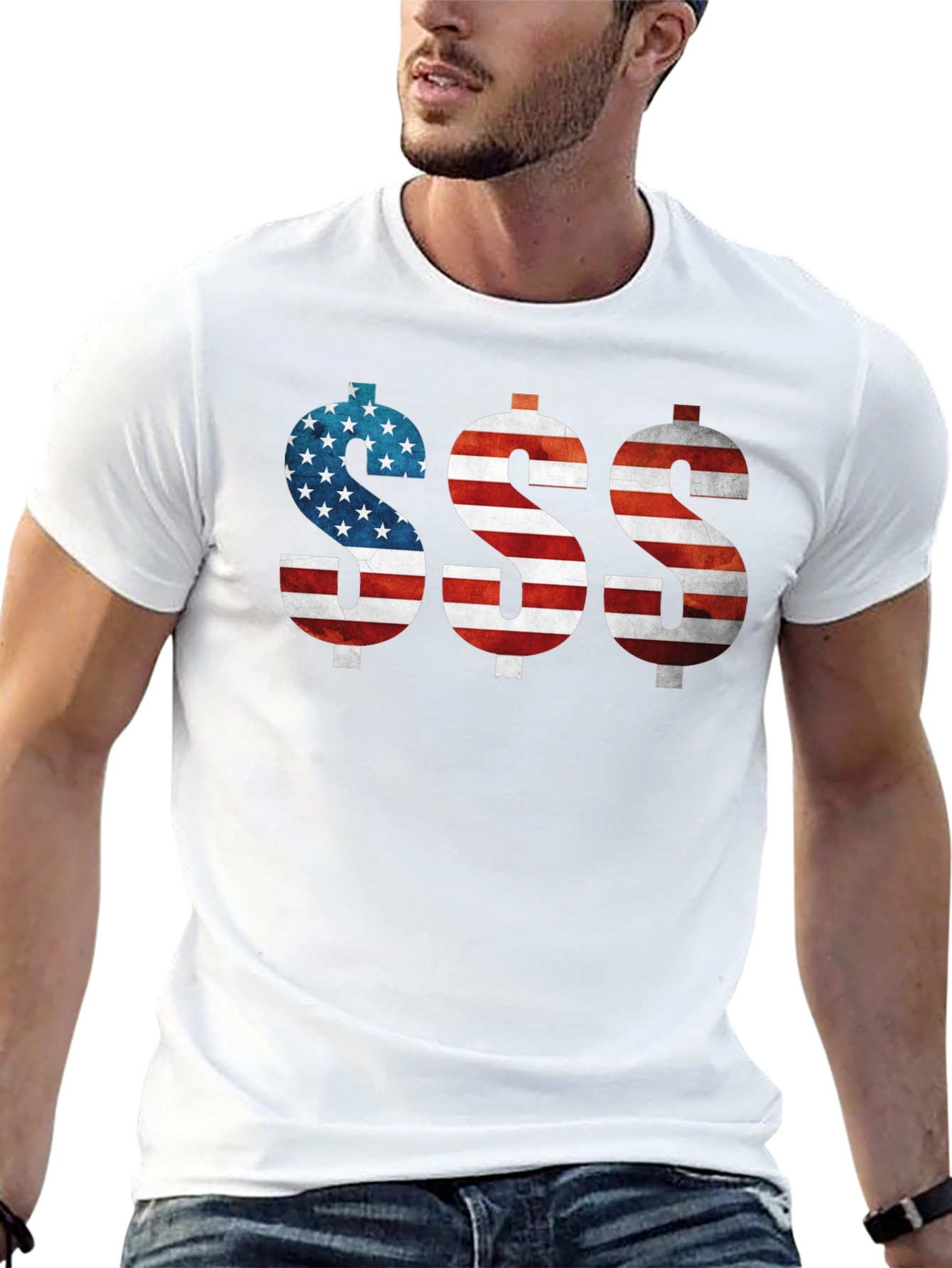 American Flag Dollar Sign T-Shirt - Patriotic Pride