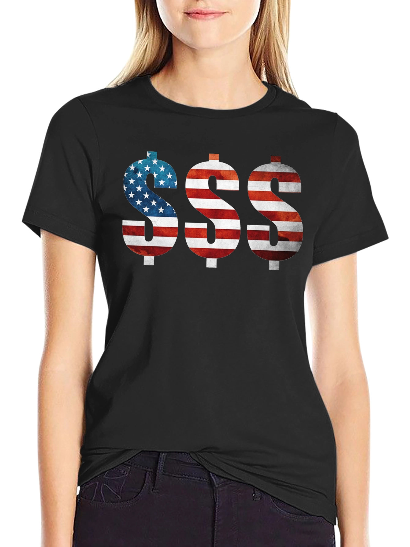 American Flag Dollar Sign T-Shirt - Patriotic Pride