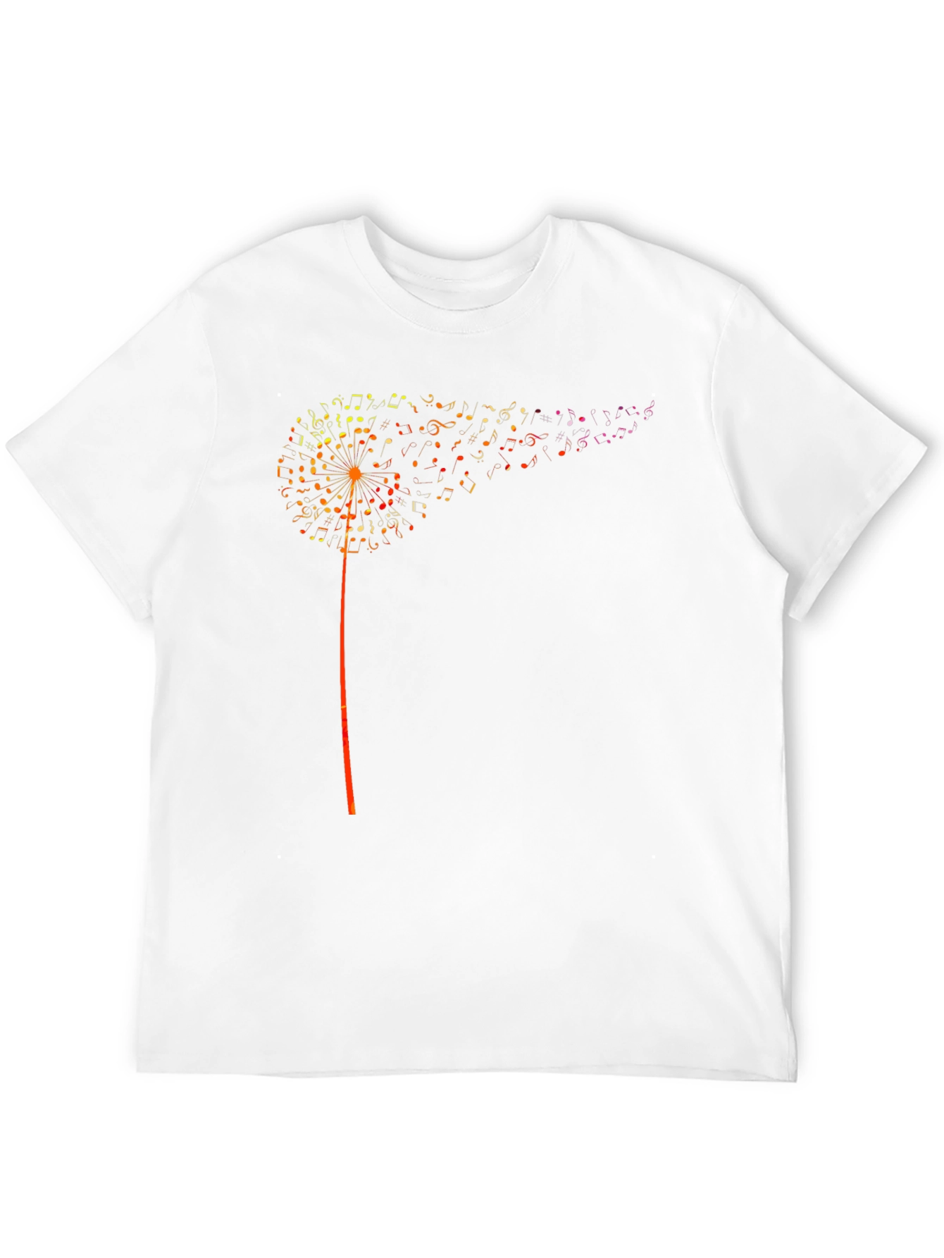 Musical Dandelion Graphic T-Shirt - Black