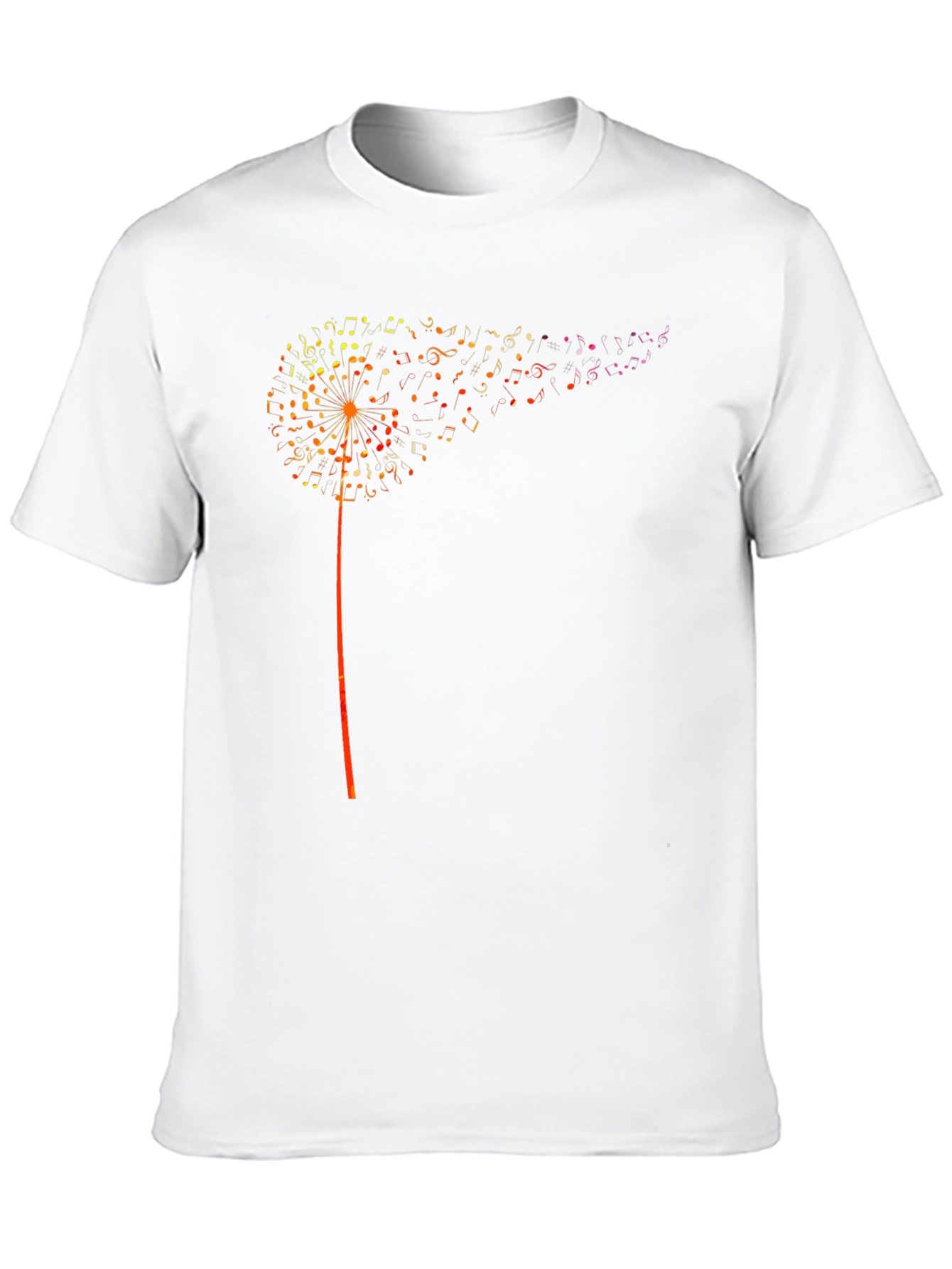 Musical Dandelion Graphic T-Shirt - Black