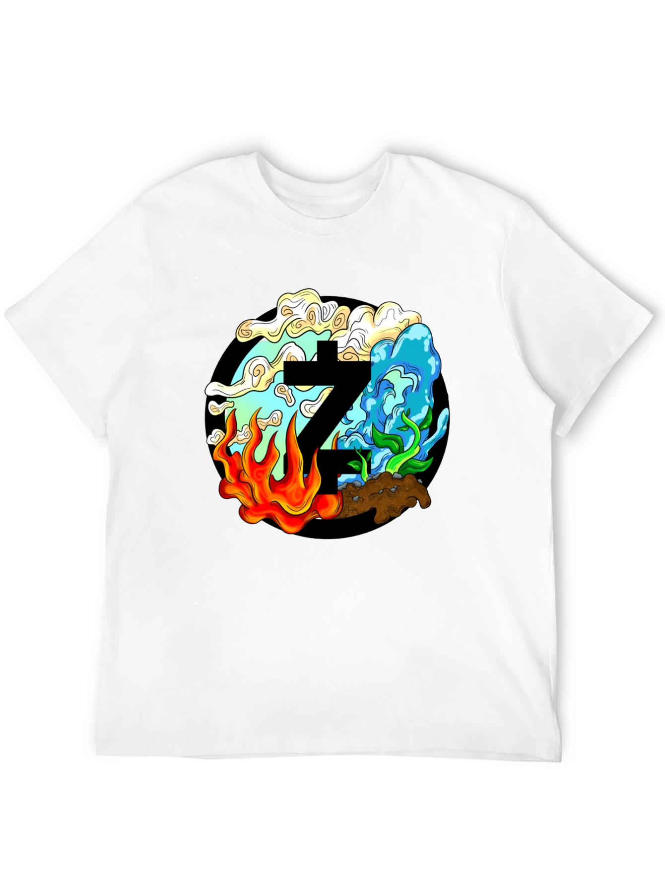 Four Elements Graphic Black Tee
