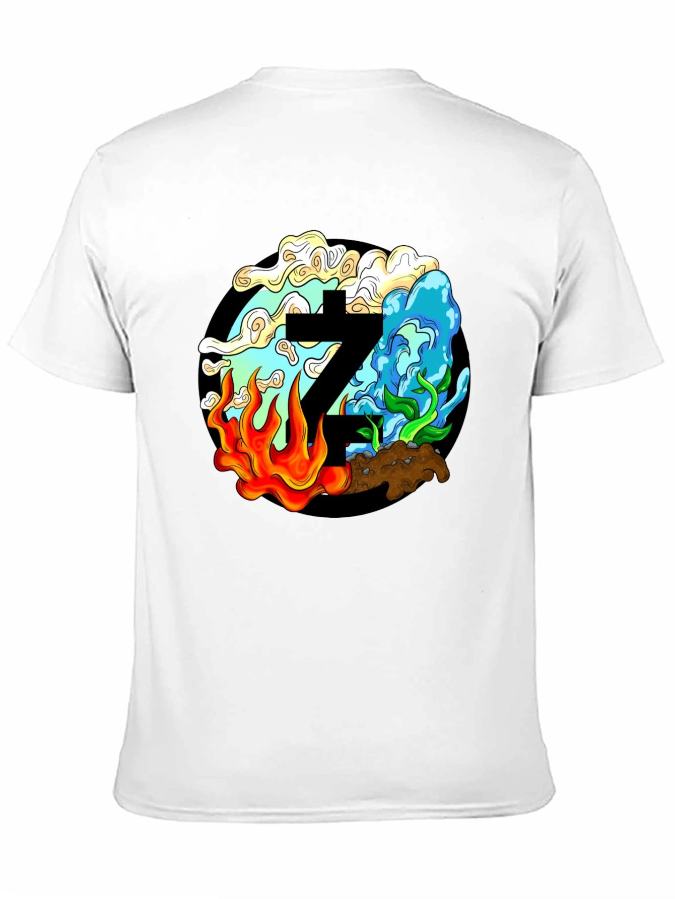 Four Elements Graphic Black Tee
