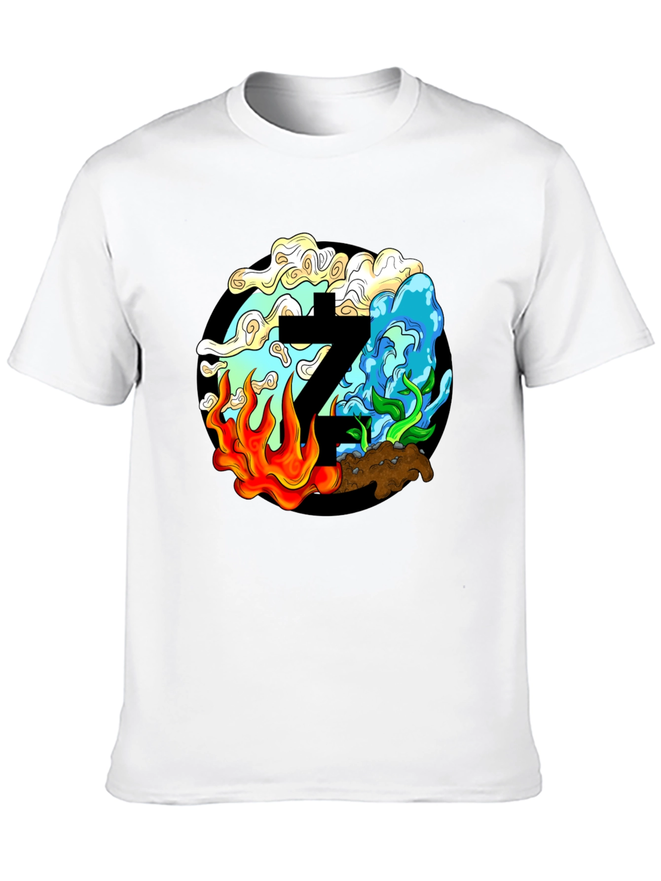 Four Elements Graphic Black Tee