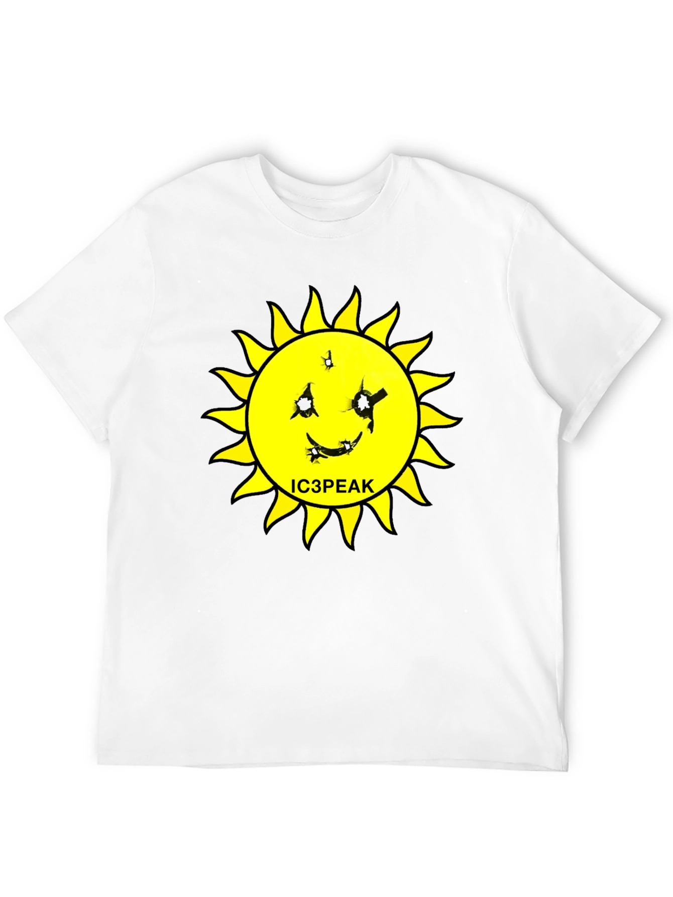 IC3PEAK Sun Graphic Black T-Shirt