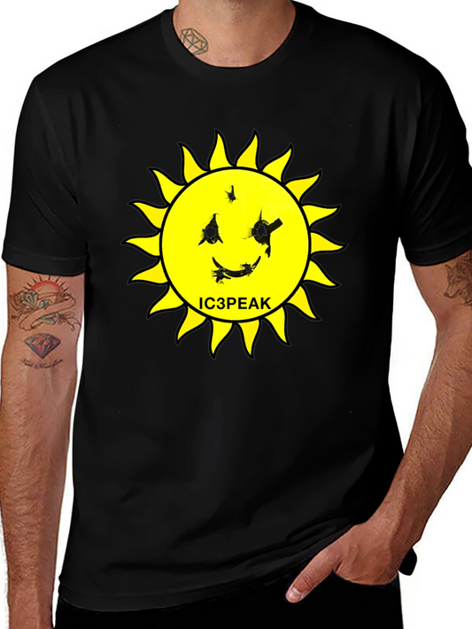 IC3PEAK Sun Graphic Black T-Shirt