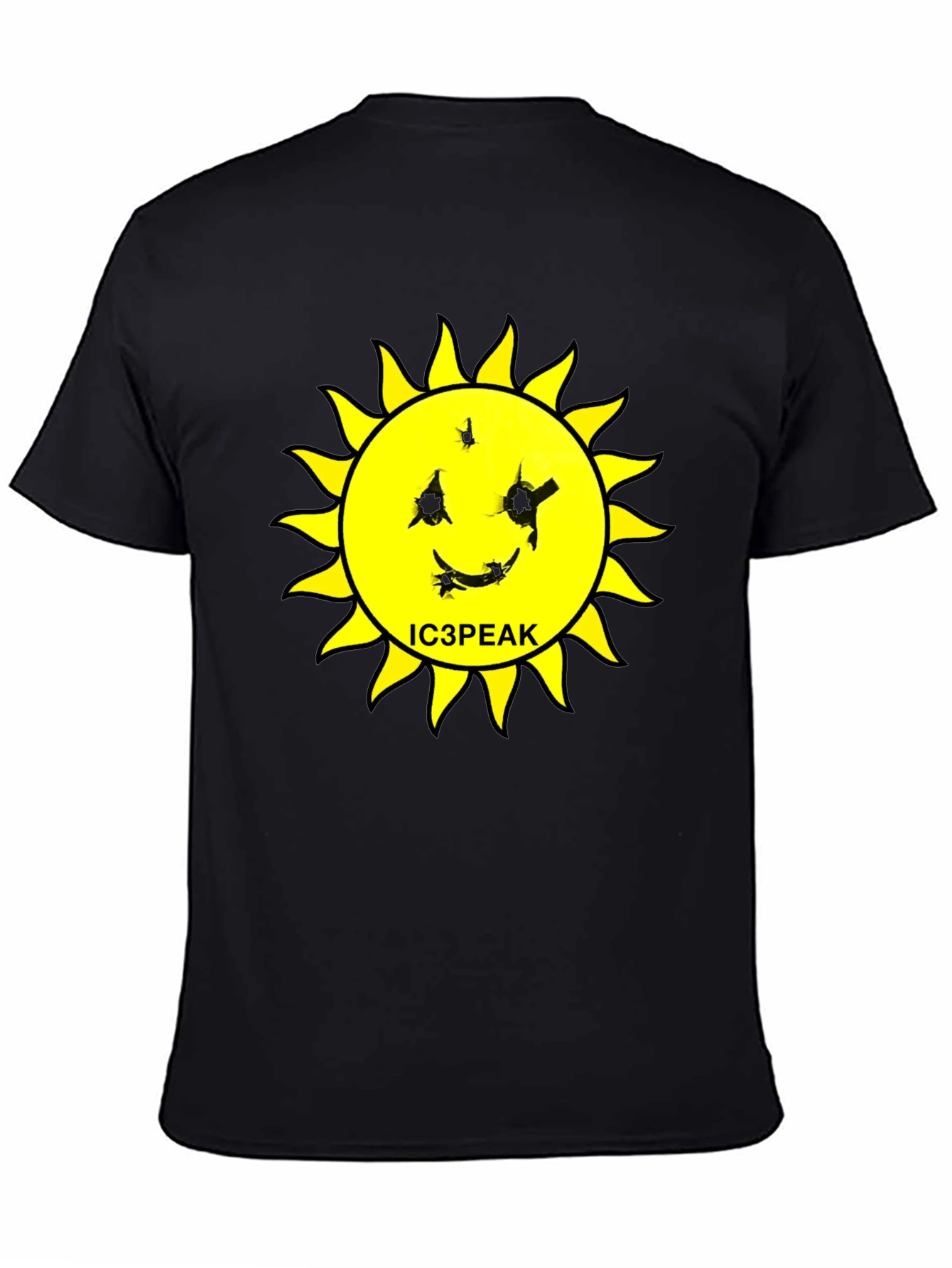 IC3PEAK Sun Graphic Black T-Shirt