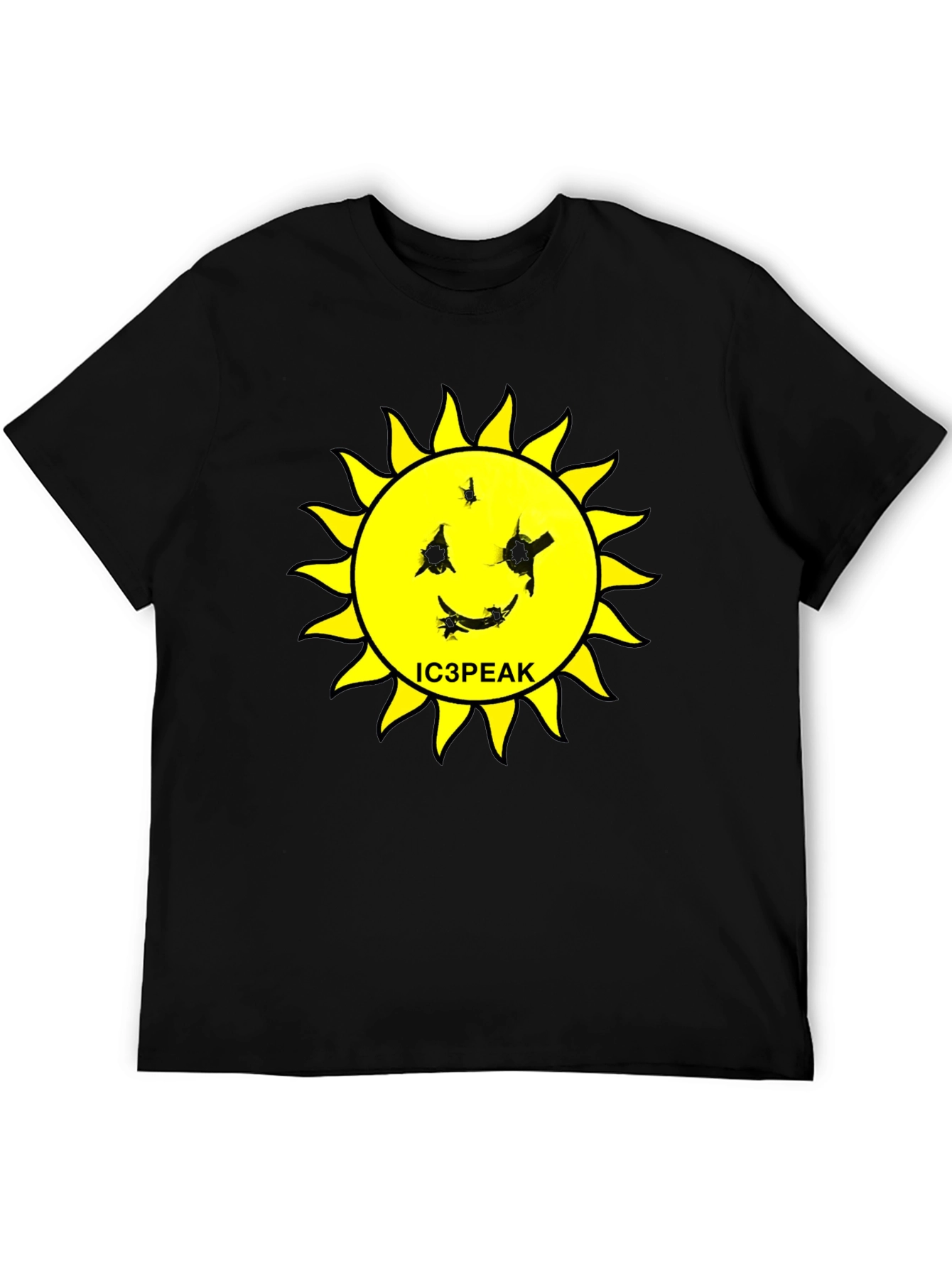 IC3PEAK Sun Graphic Black T-Shirt
