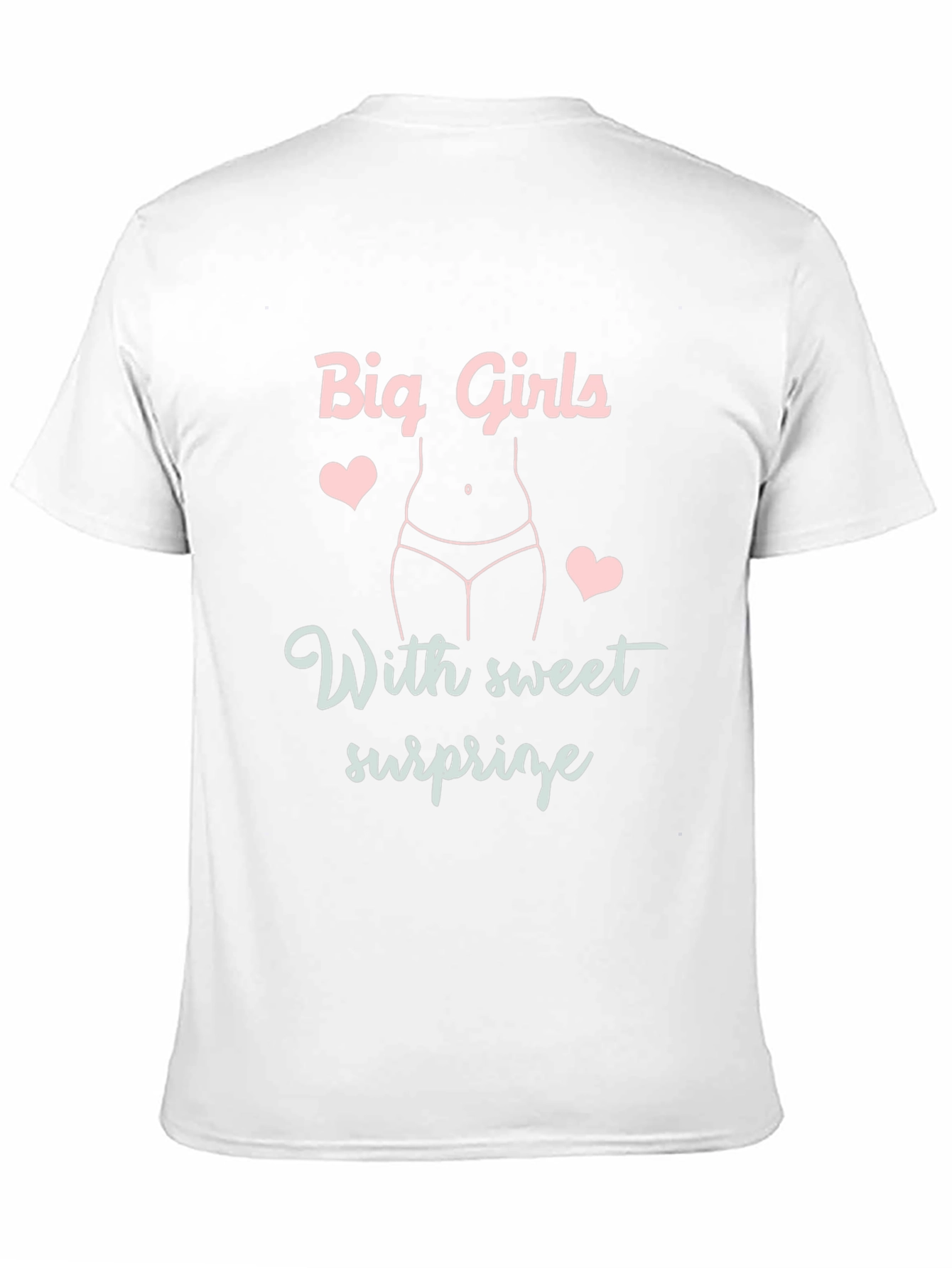Big Girls With Sweet Surprise Black Graphic Tee Shirt