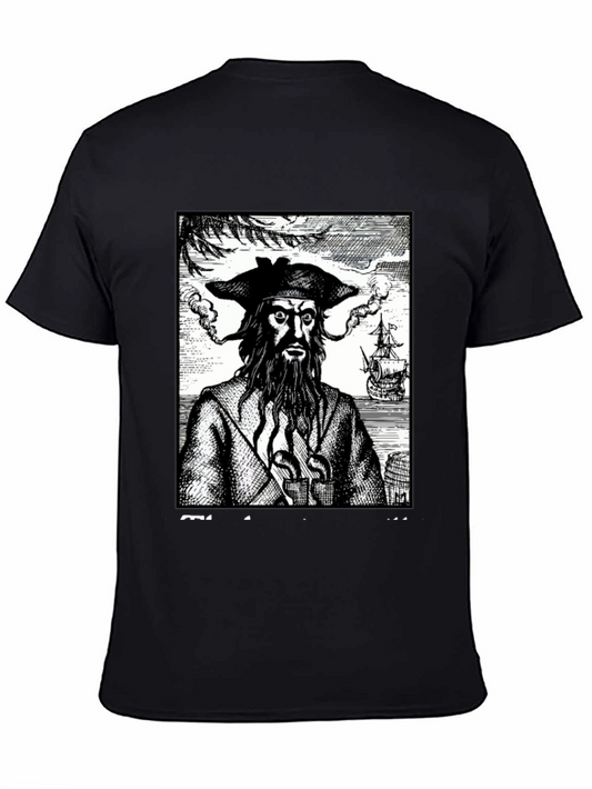 Blackbeard Pirate Graphic Tee - Classic Novelty Shirt