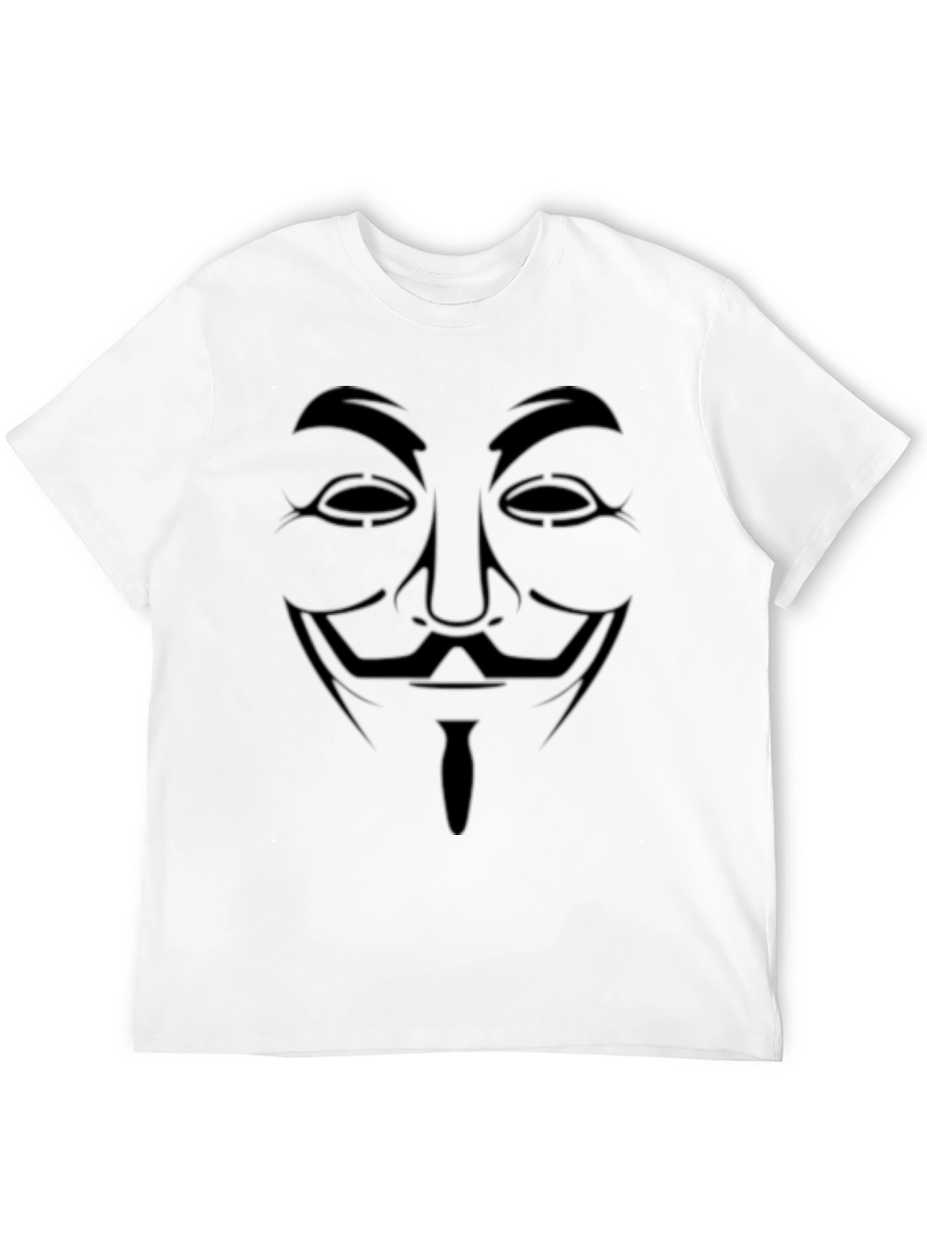 Anonymous Guy Fawkes Mask Graphic T-Shirt - Black
