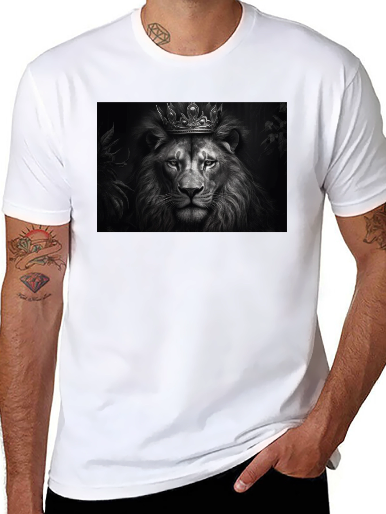 Lion King Graphic Tee - Black Cotton Blend